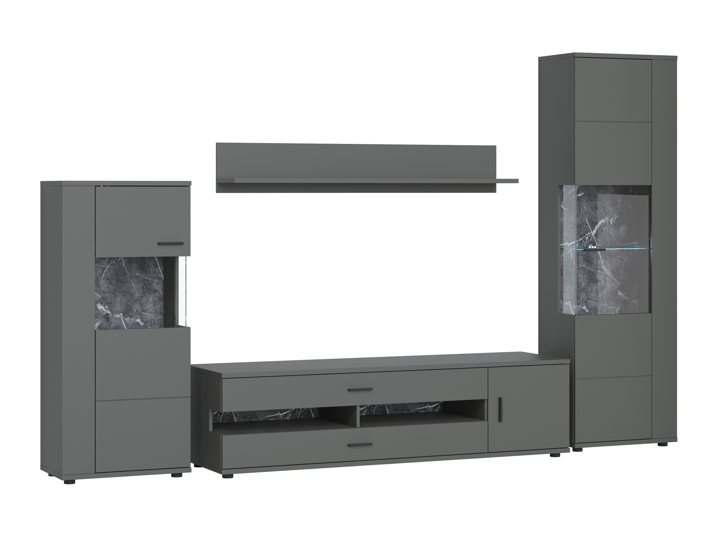 Svetainės komplektas Ontario 161 (Grafitas)