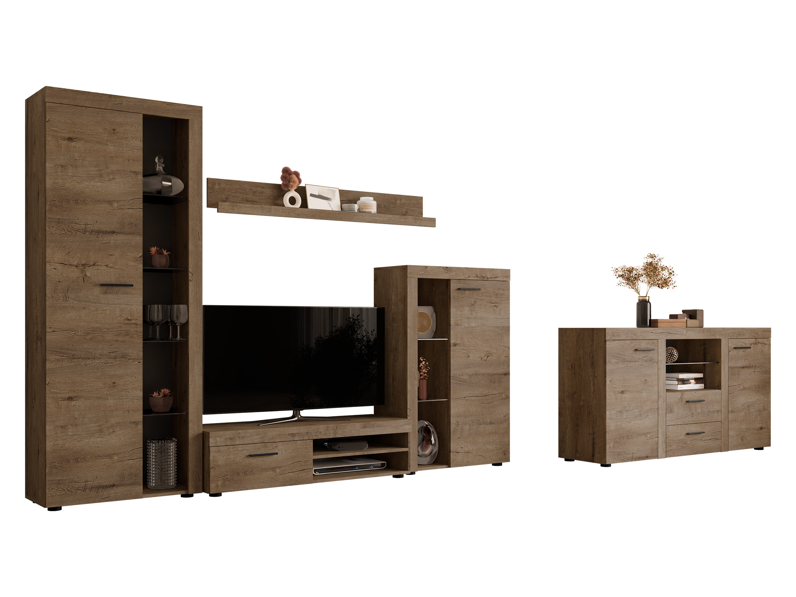 Svetainės komplektas Soca I (Ąžuolas lefkas)