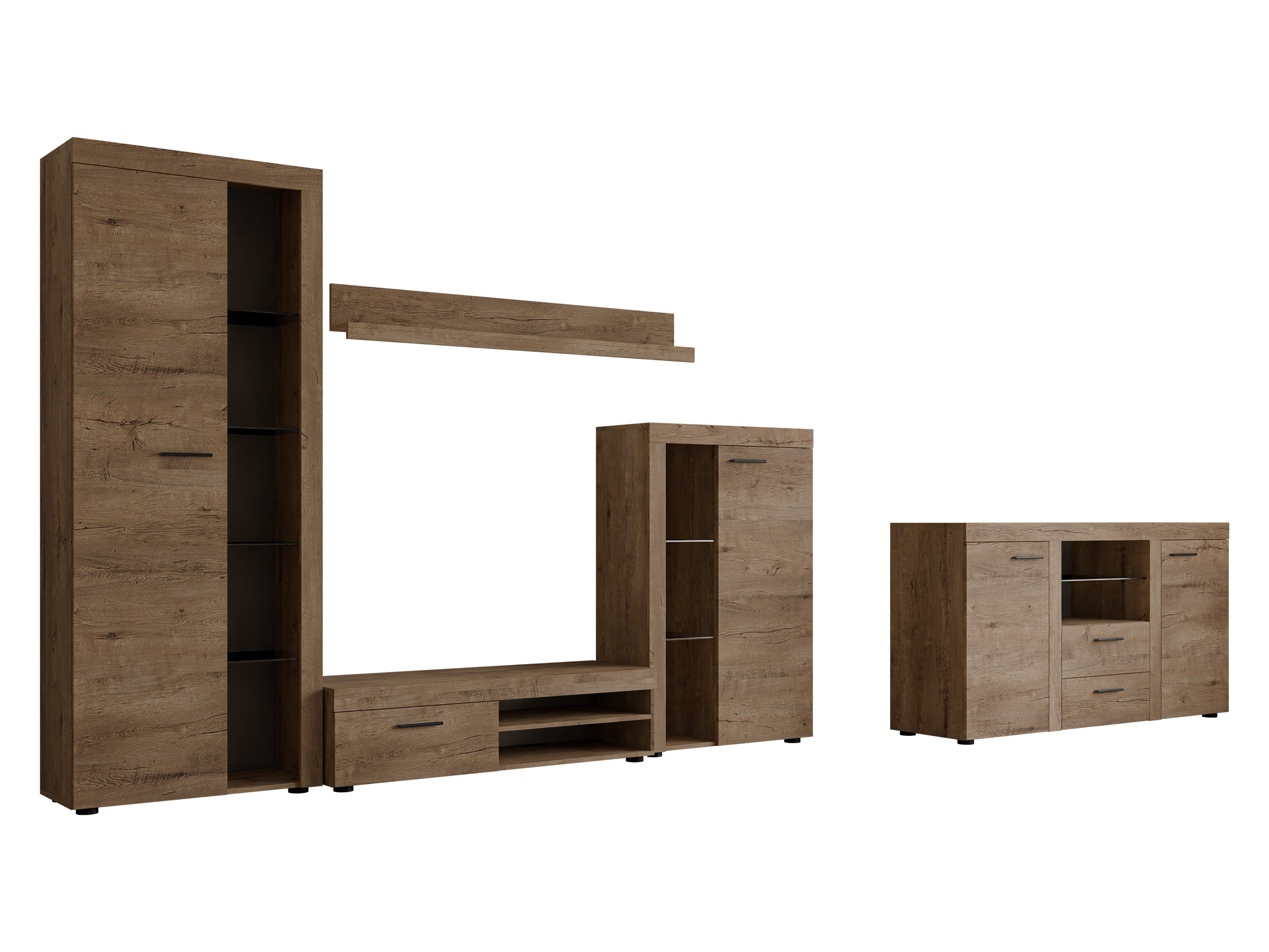 Svetainės komplektas Soca I (Ąžuolas lefkas)