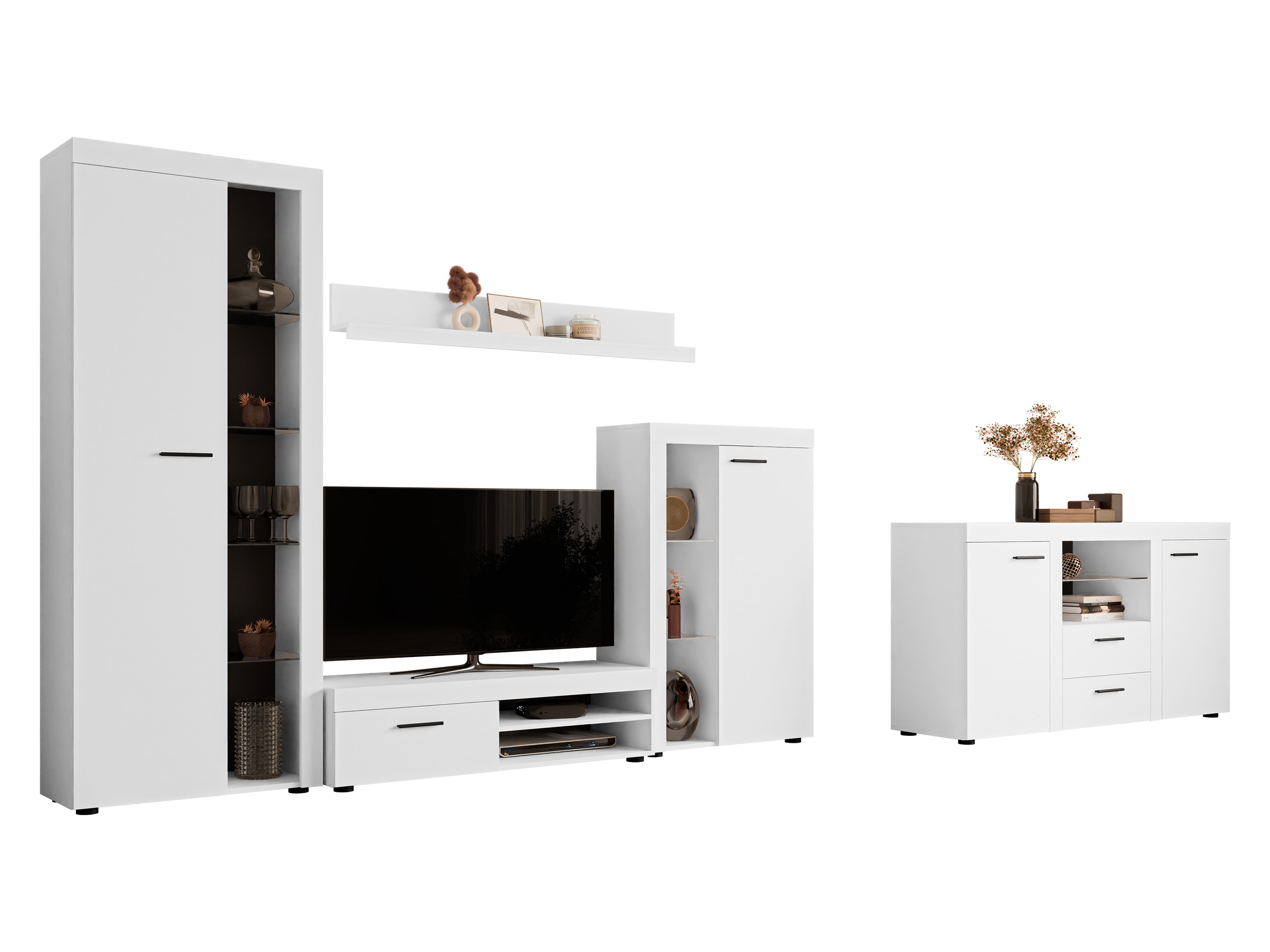 Svetainės komplektas Soca I (Balta)