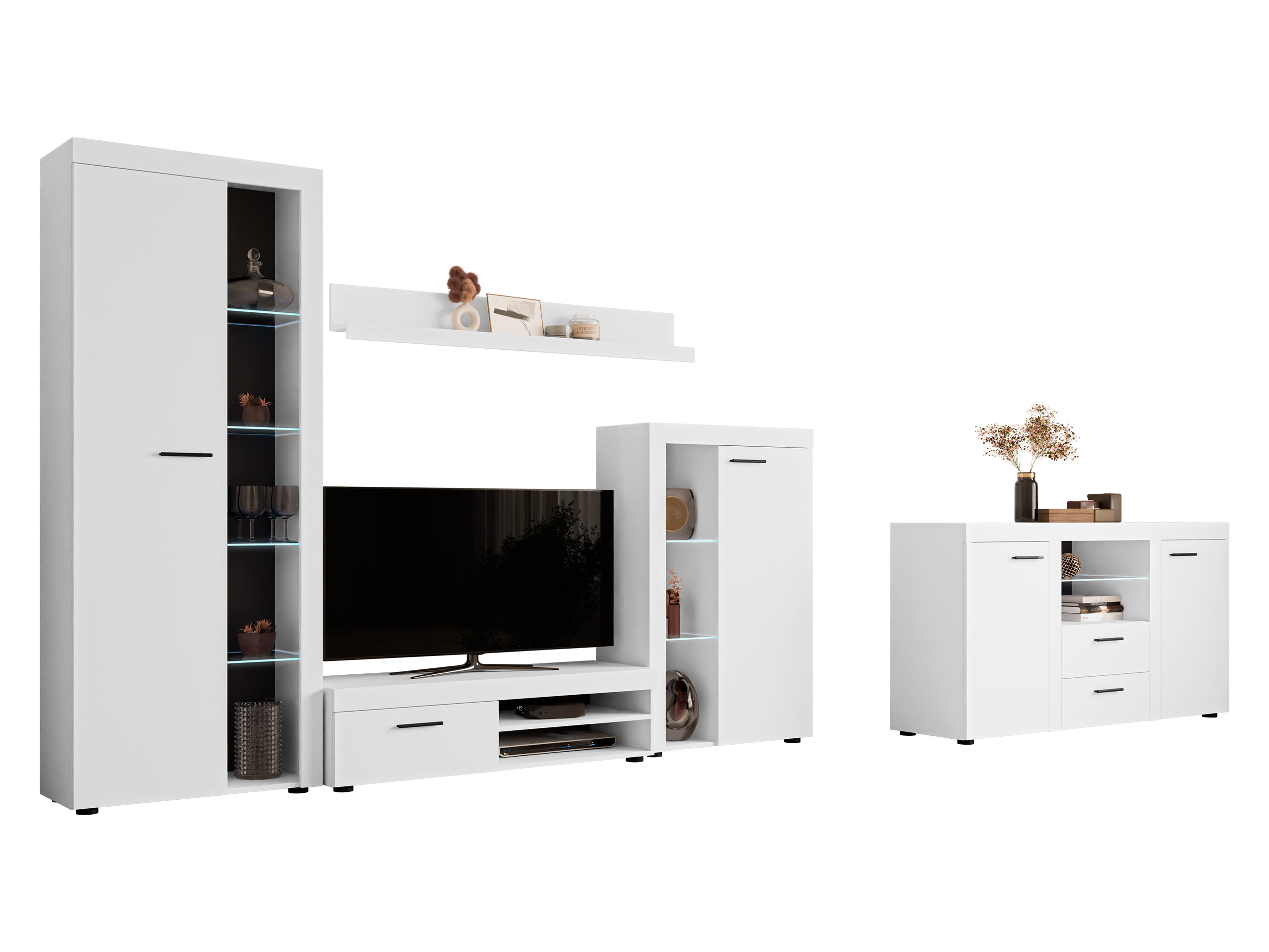 Svetainės komplektas Soca I (Balta)