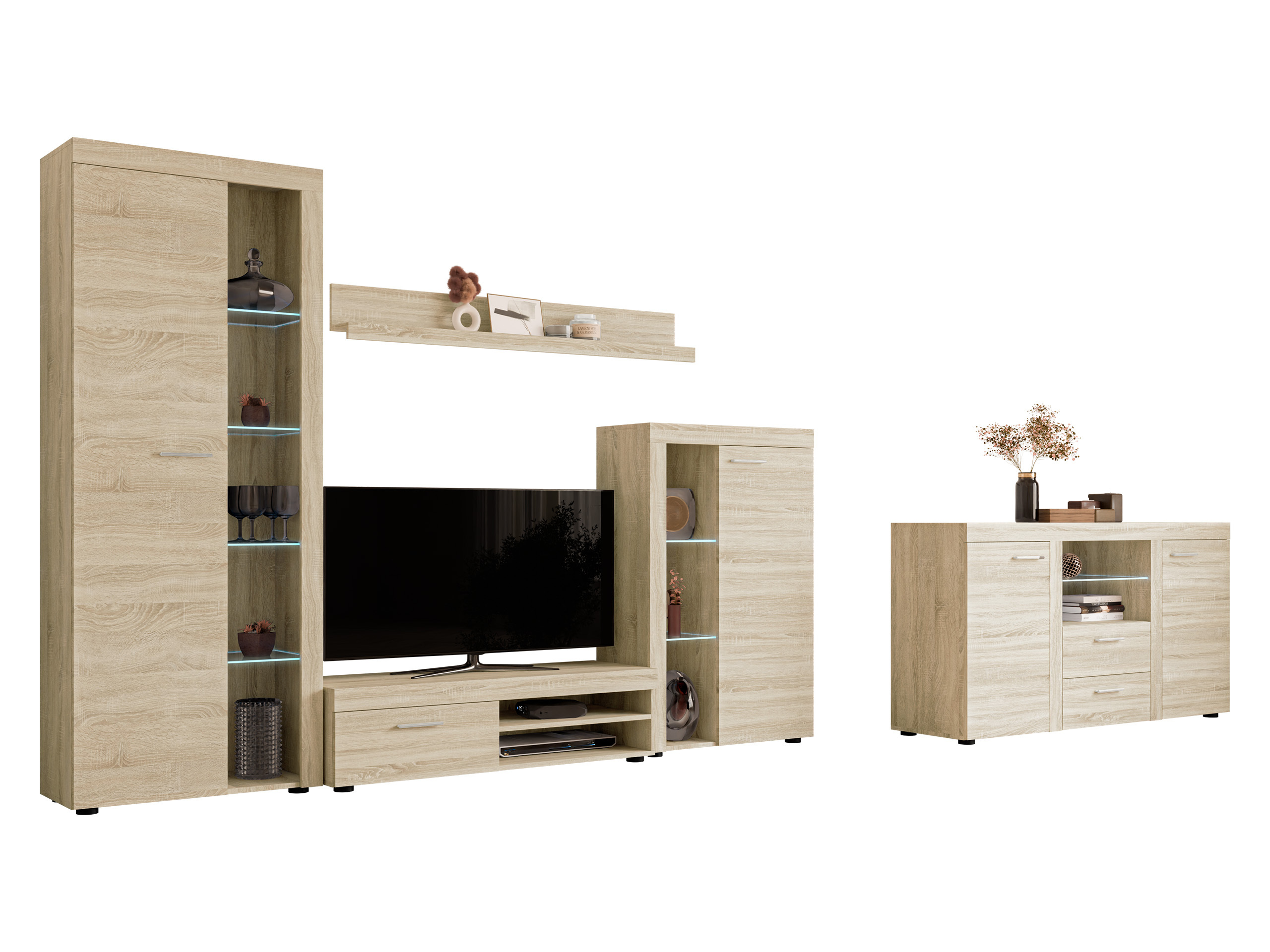 Svetainės komplektas Soca I (Sonomos ąžuolas)