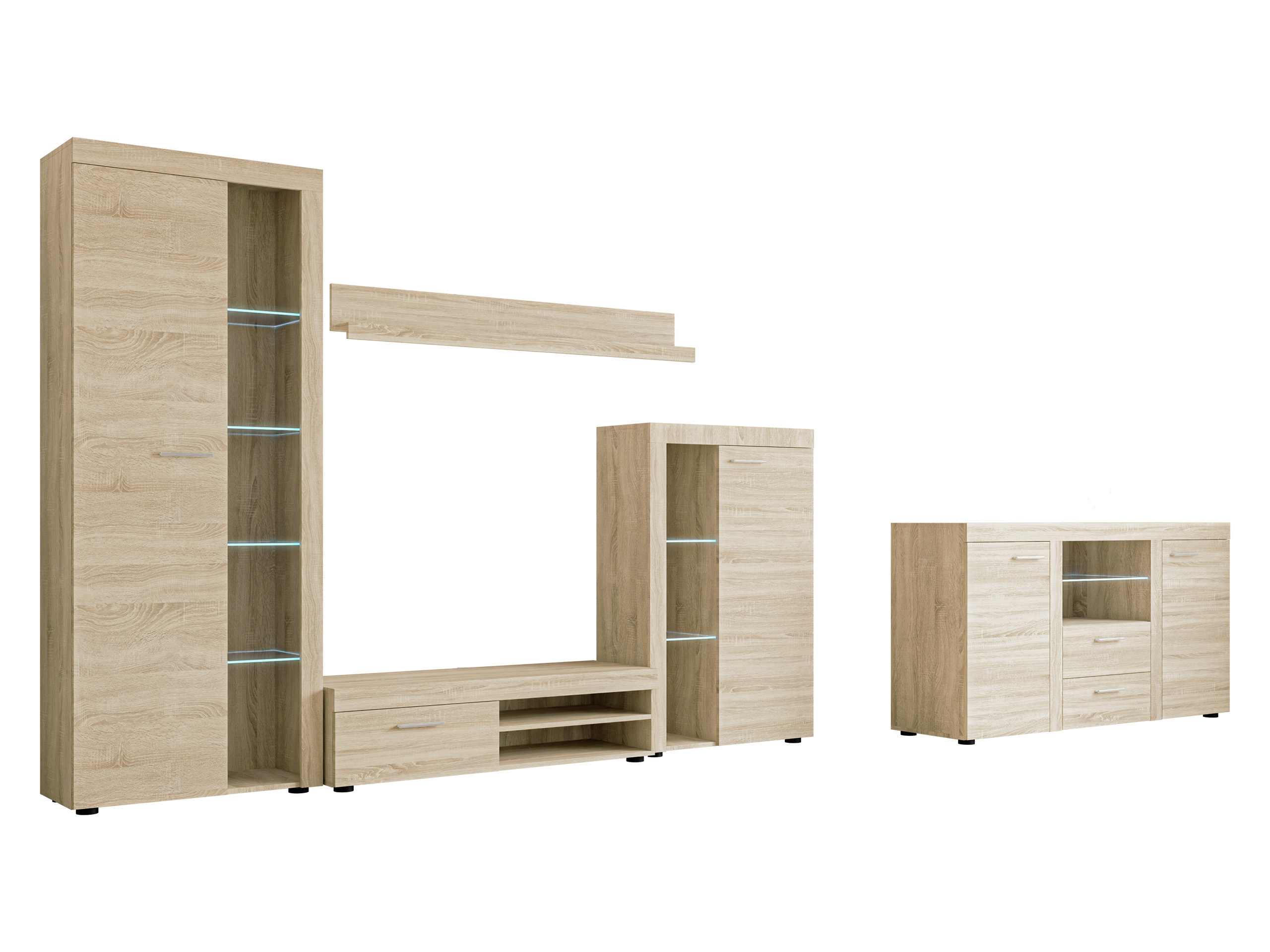 Svetainės komplektas Soca I (Sonomos ąžuolas)