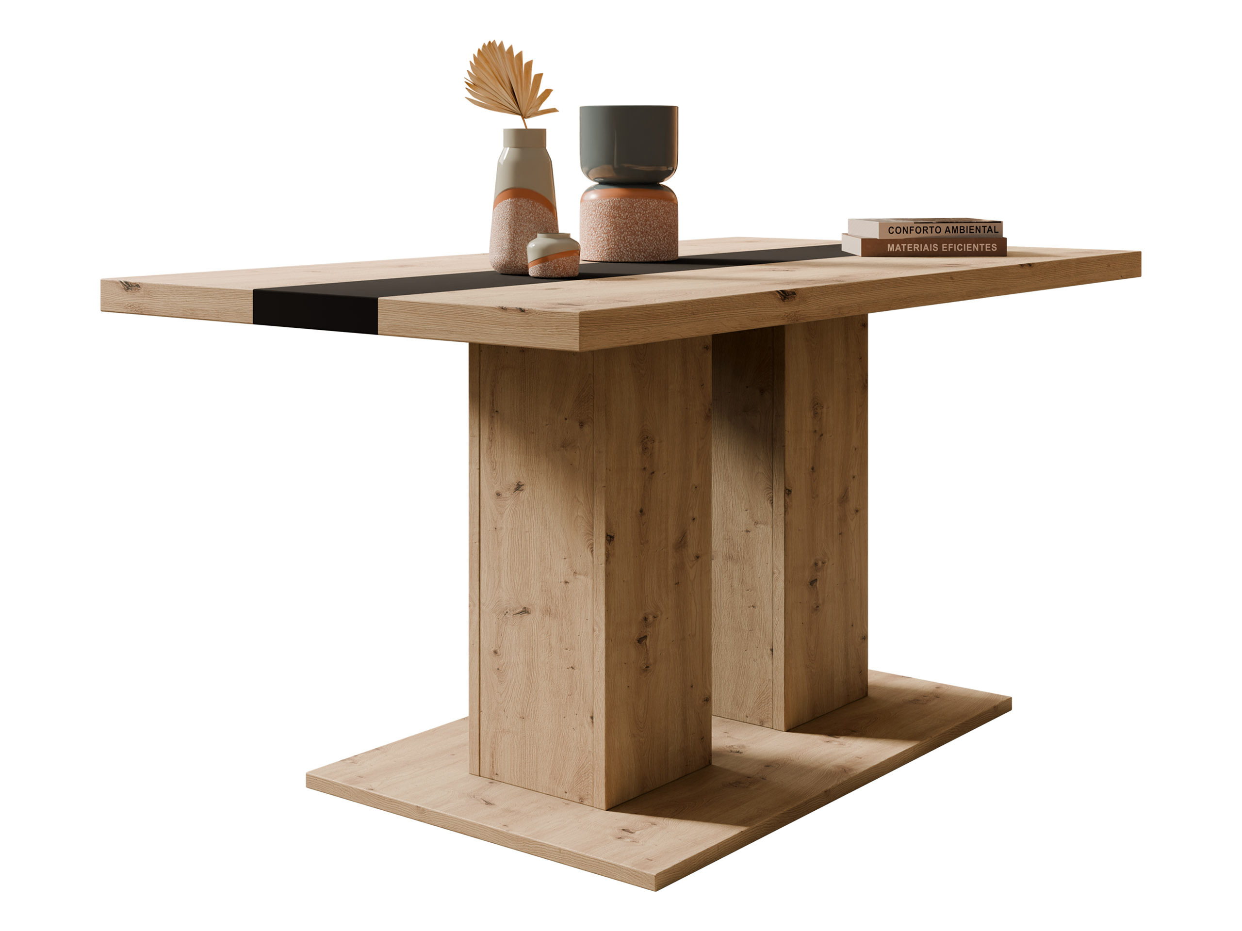 Žurnalinis staliukas Tucson 147 (Artisan ąžuolas + Juoda)