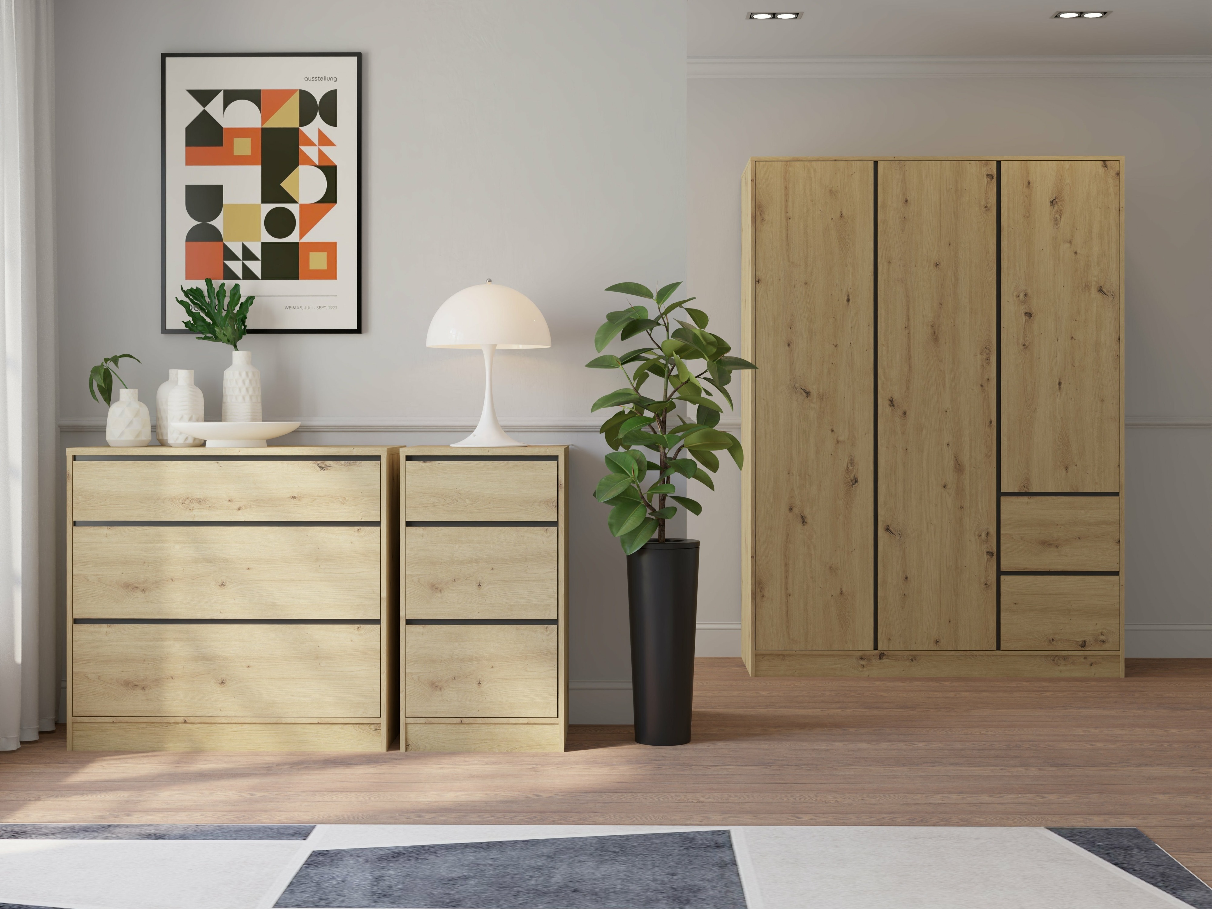 Komoda Mervese 101 (Artisan ąžuolas)