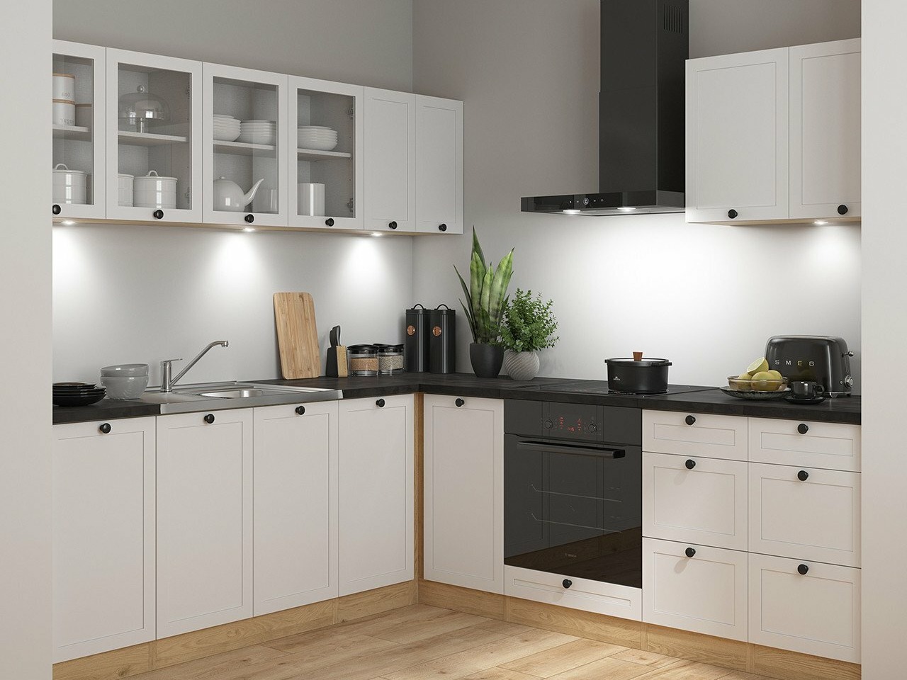 Modulinis virtuvės komplektas Classic White Oak 125