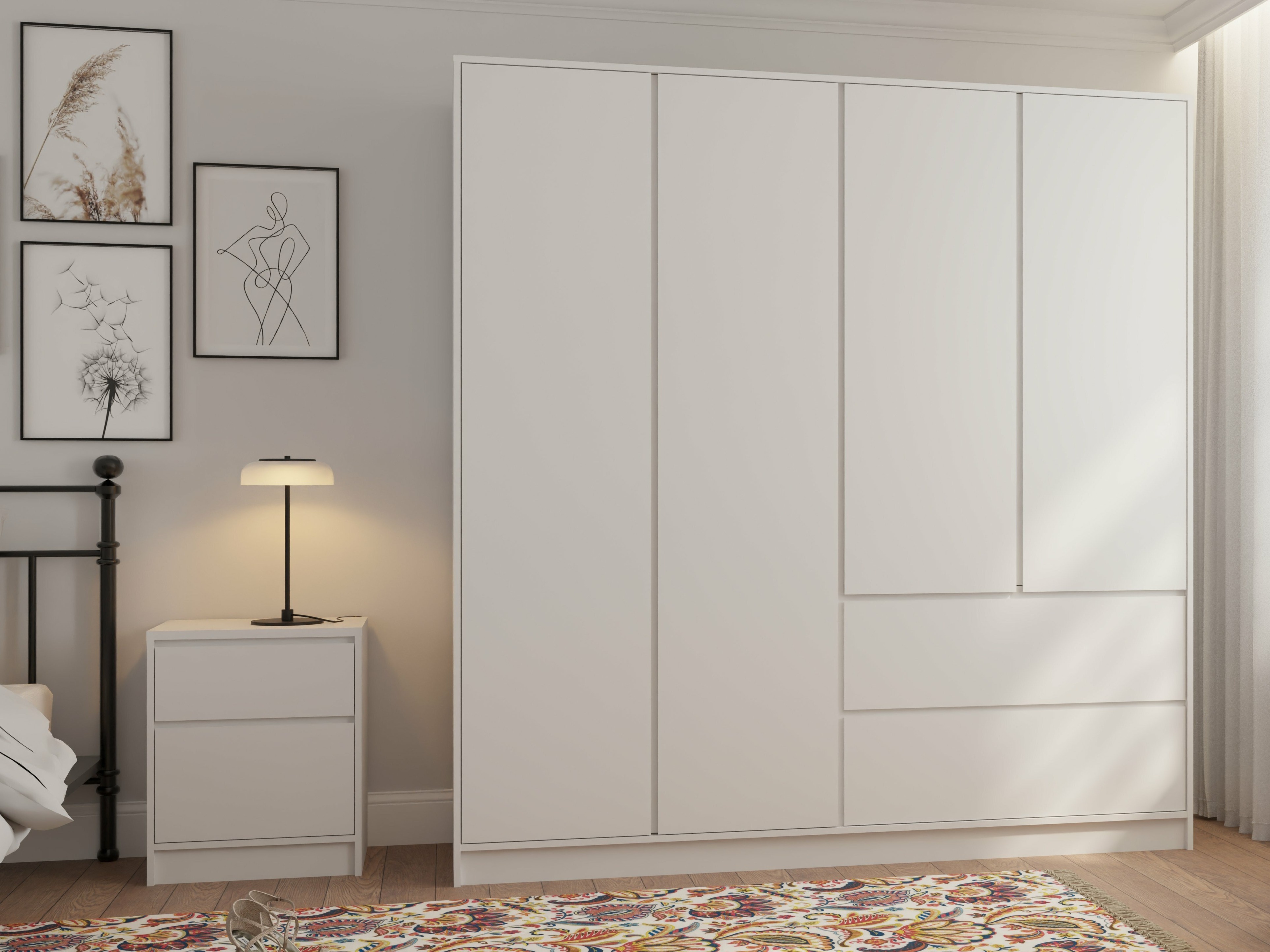 Naktinis staliukas Mervese 100 (Balta)