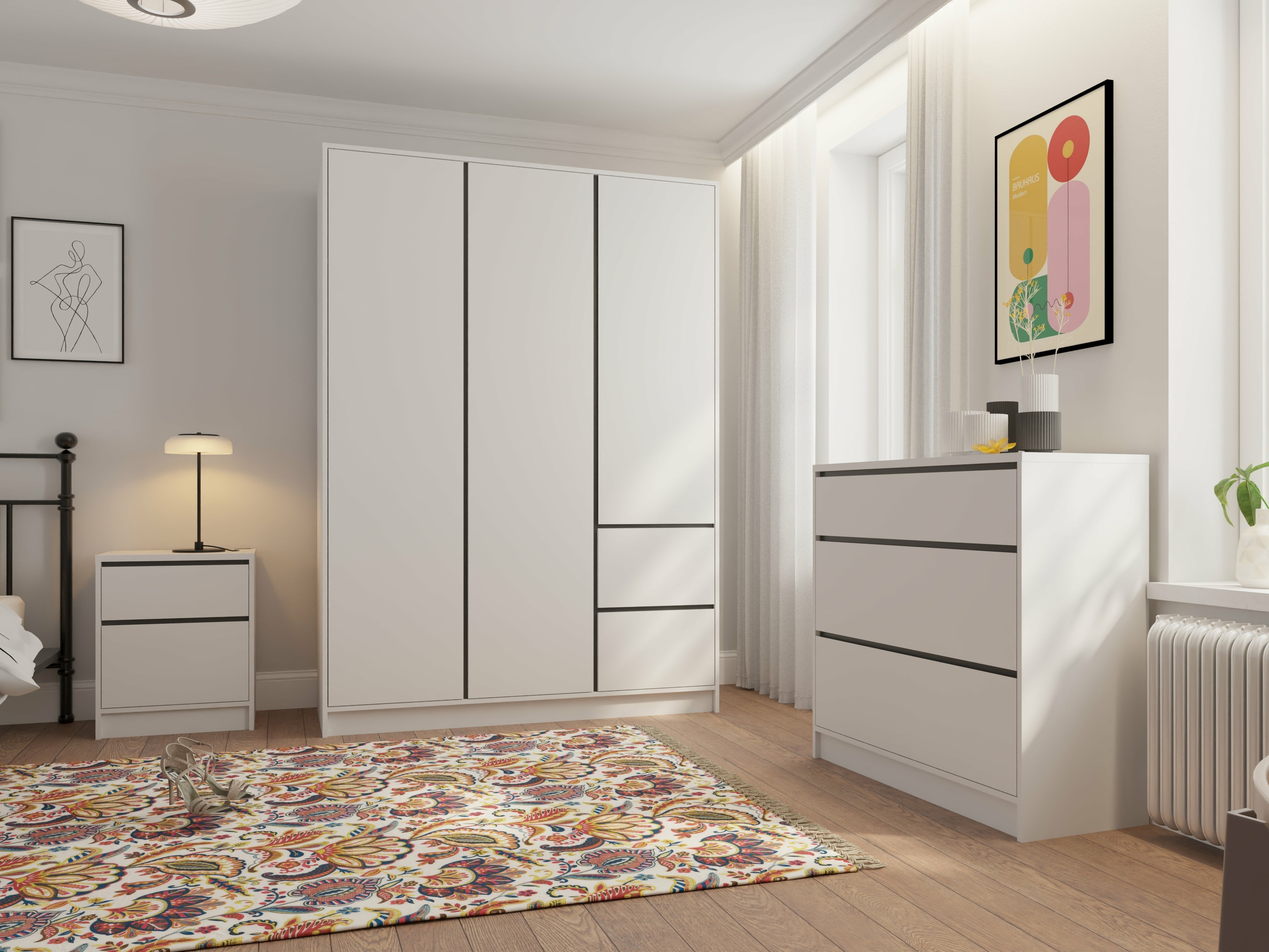 Naktinis staliukas Mervese 100 (Balta)