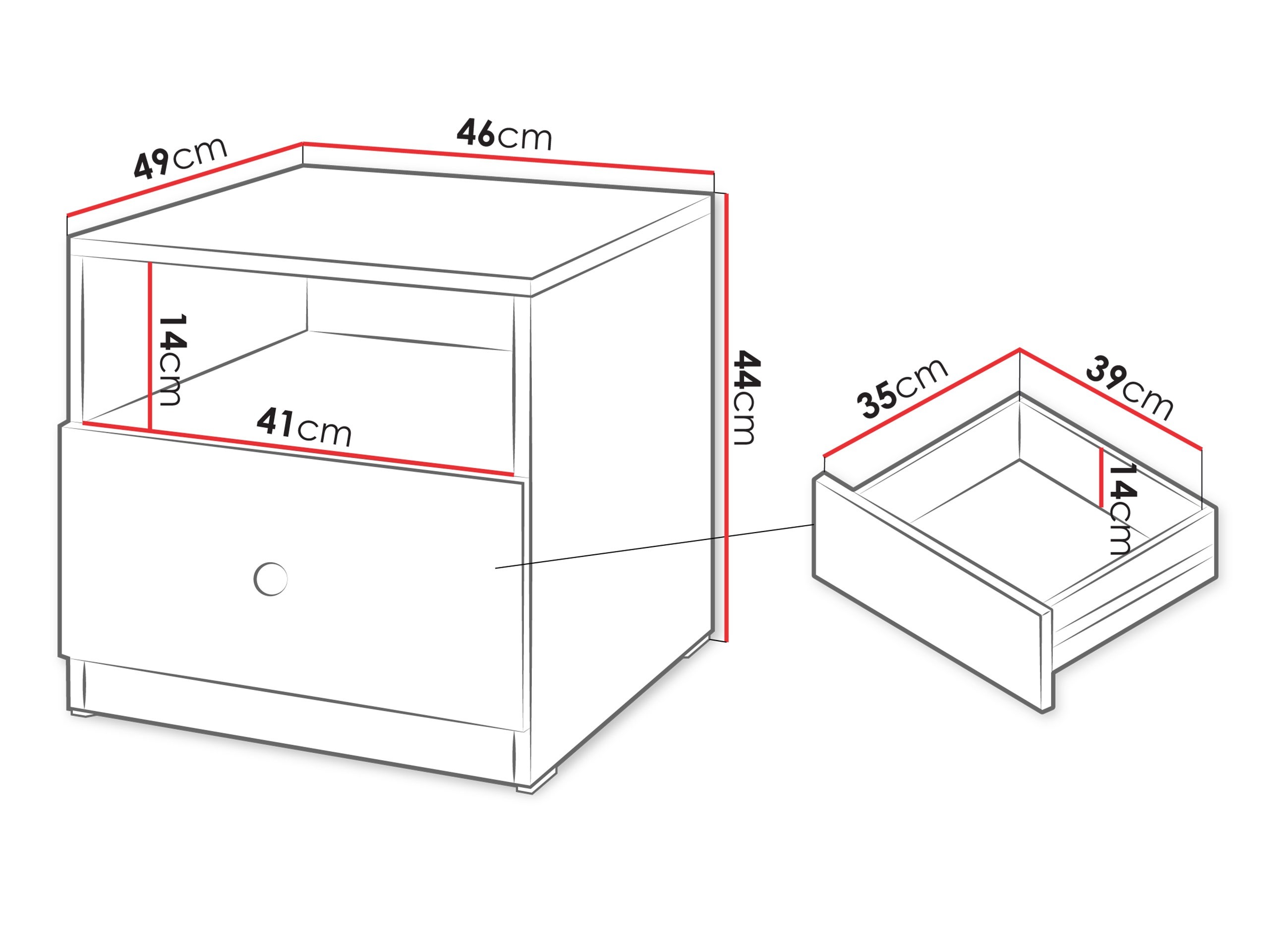 Naktinis staliukas Comfivo Lenitas