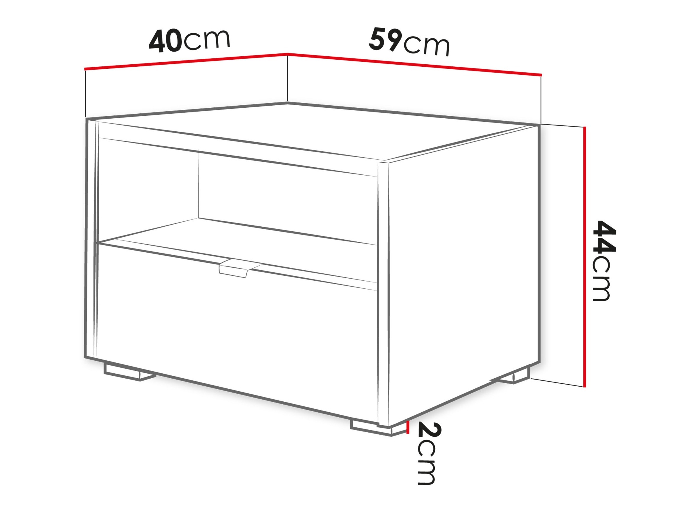 Naktinis staliukas Comfivo Ordo