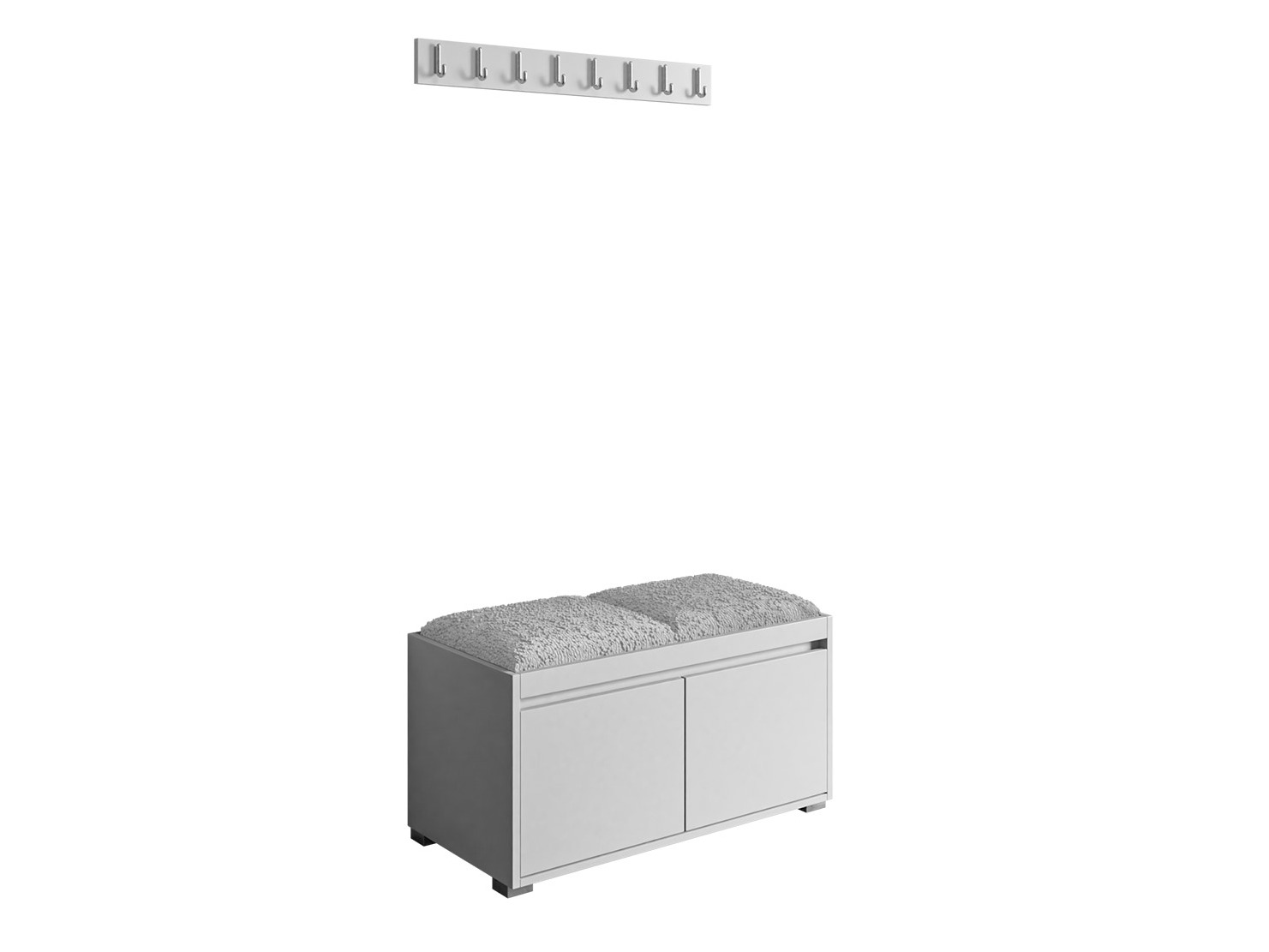 Prieškambario komplektas Comfivo Pinus I (Balta + Abriamo 06)