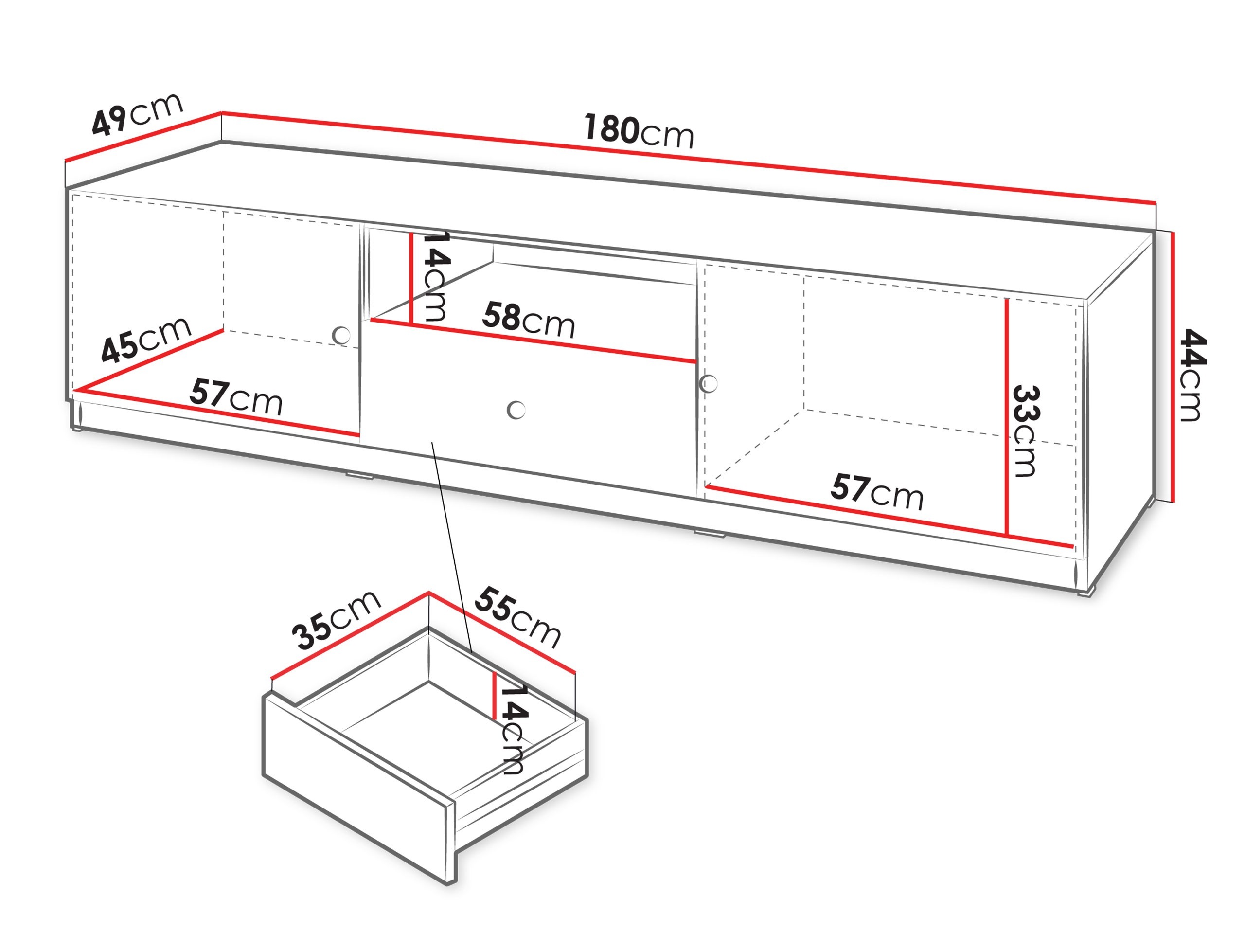 TV staliukas Comfivo Lenitas