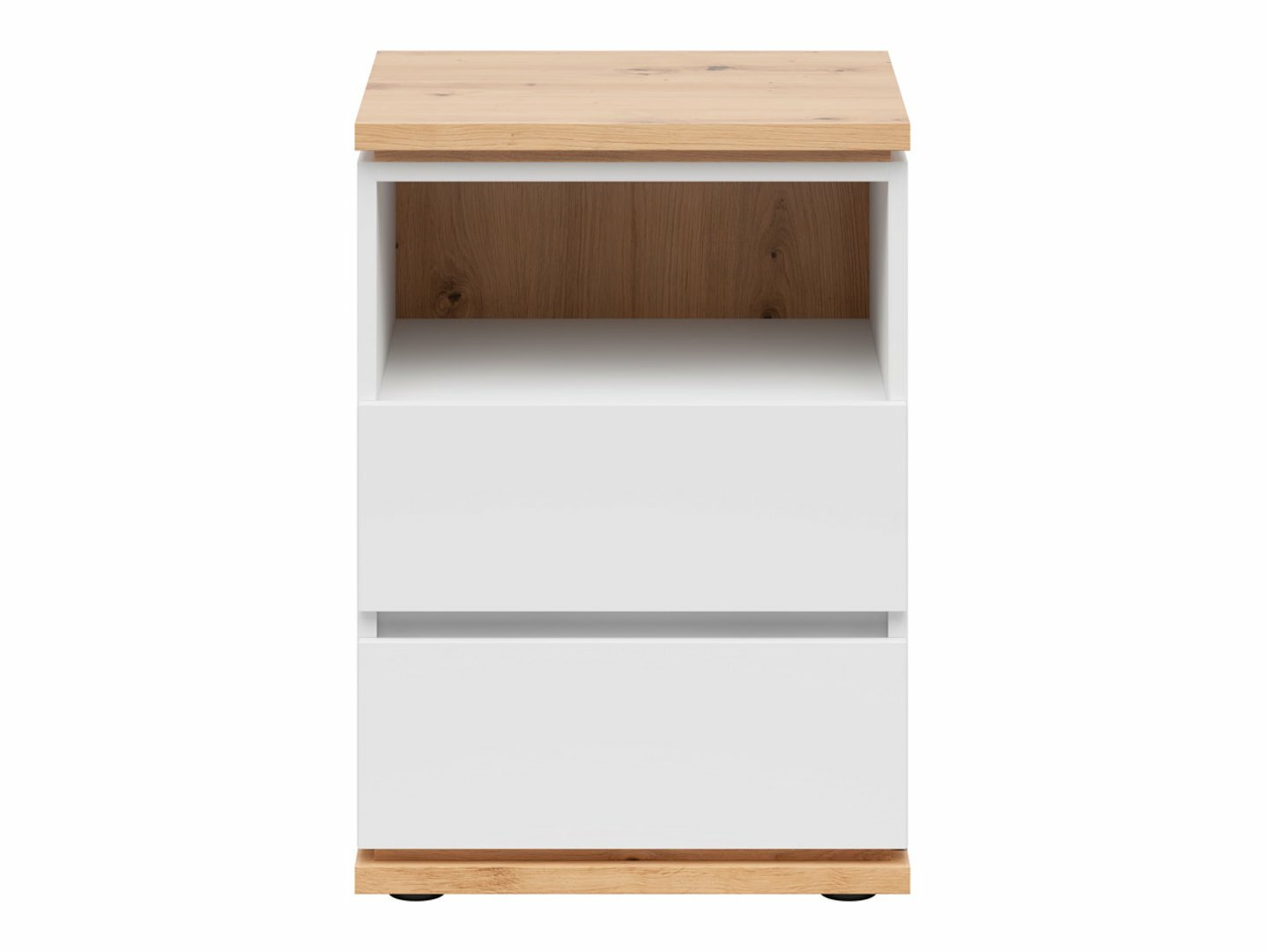 Naktinis staliukas Cirfelo 114 (Balta + Artisan ąžuolas)