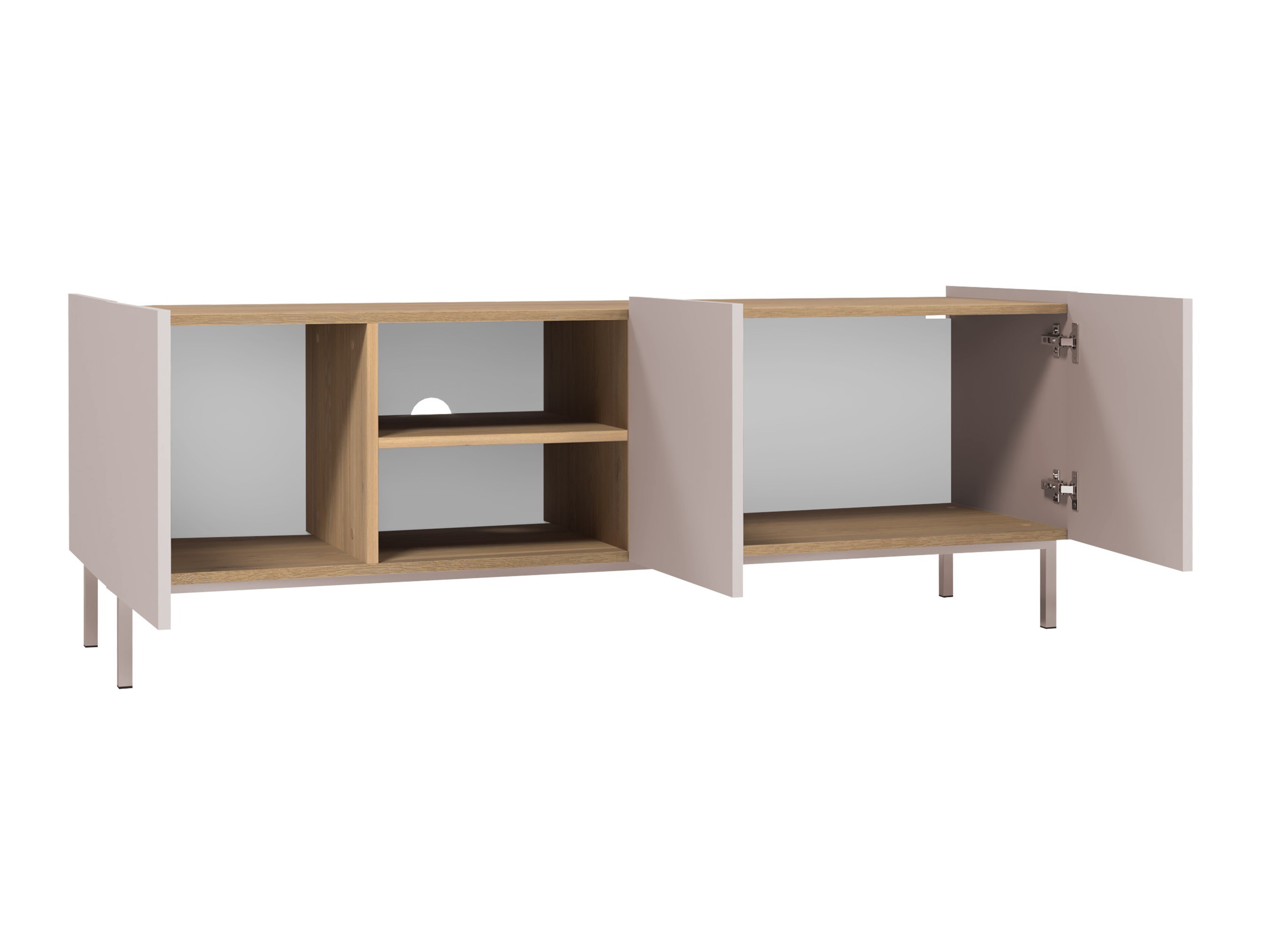 TV staliukas Veldome 102 (Juoda + Šviesi ruda)