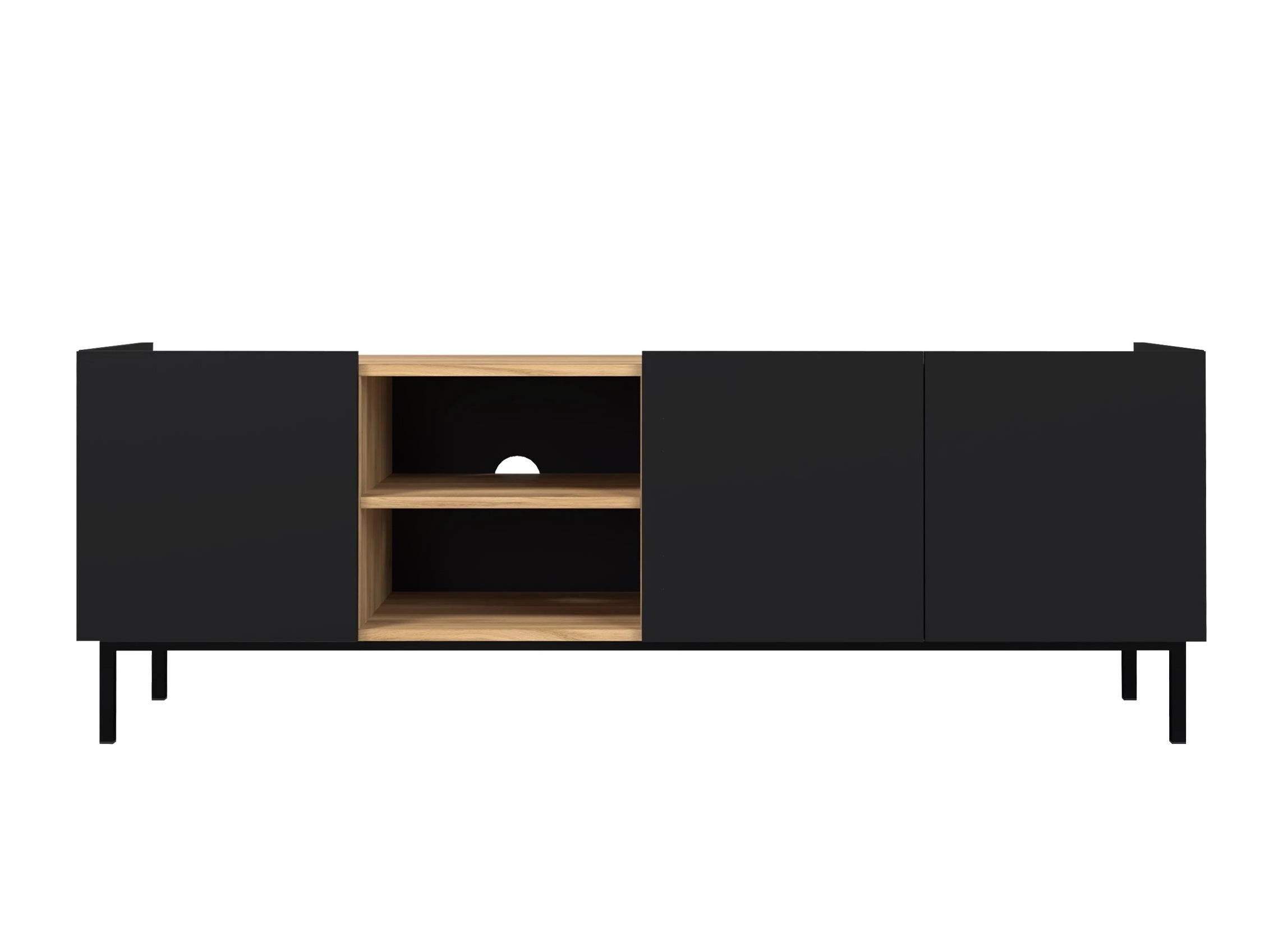 TV staliukas Veldome 102 (Juoda + Šviesi ruda)