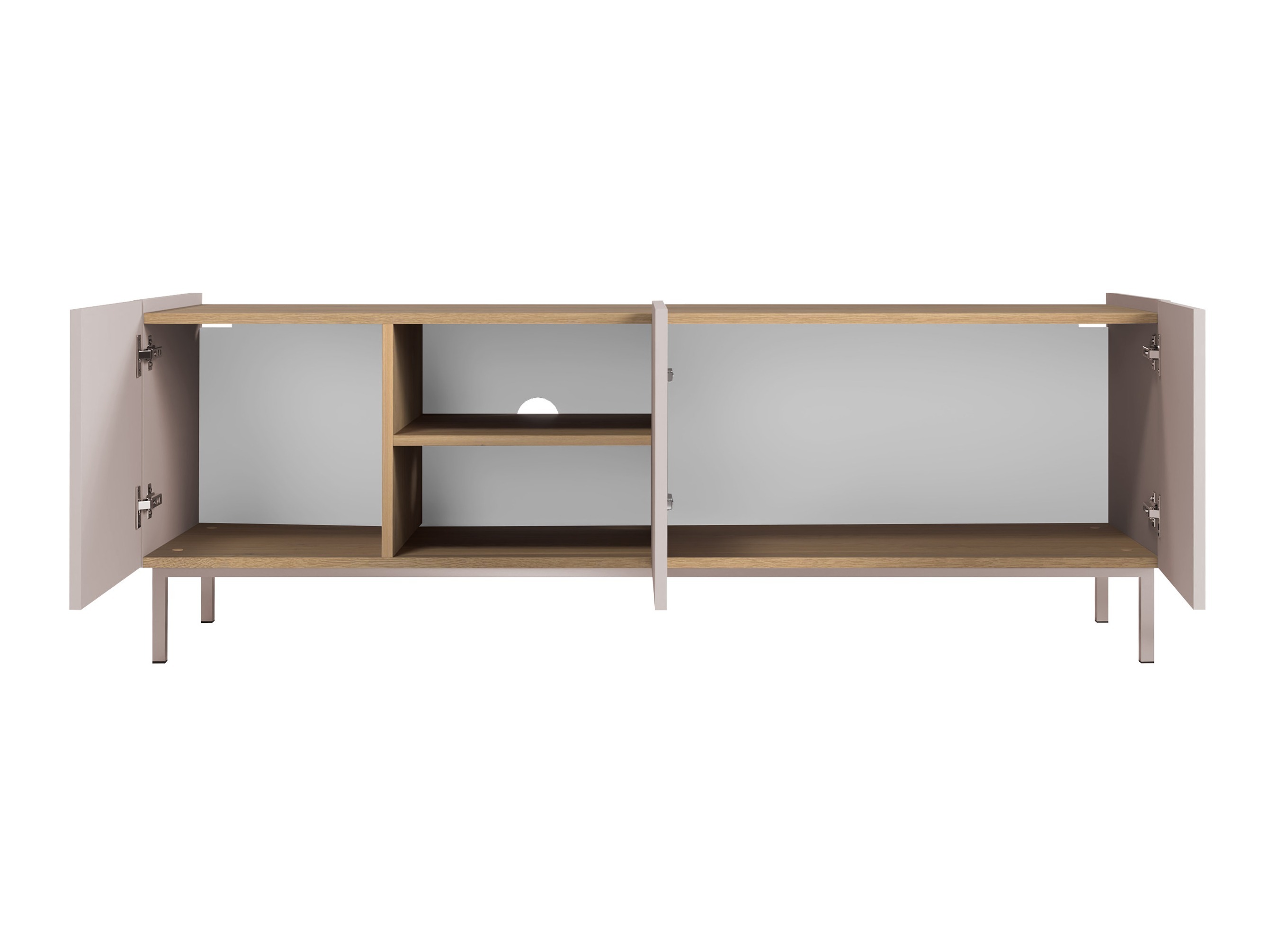 TV staliukas Veldome 102 (Juoda + Šviesi ruda)