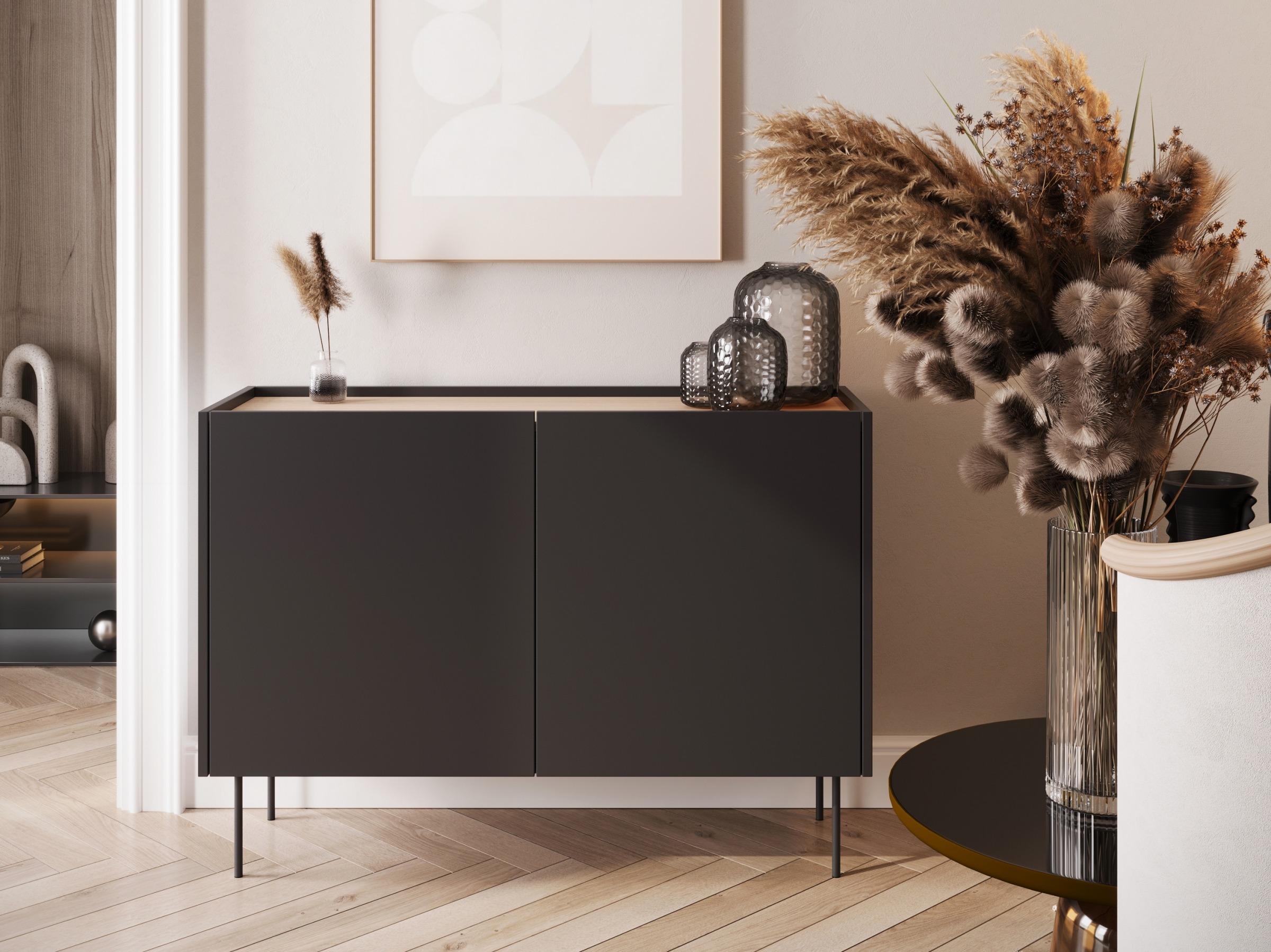 Spintelė Tivdala 101 (Ąžuolas + Matinė juoda)