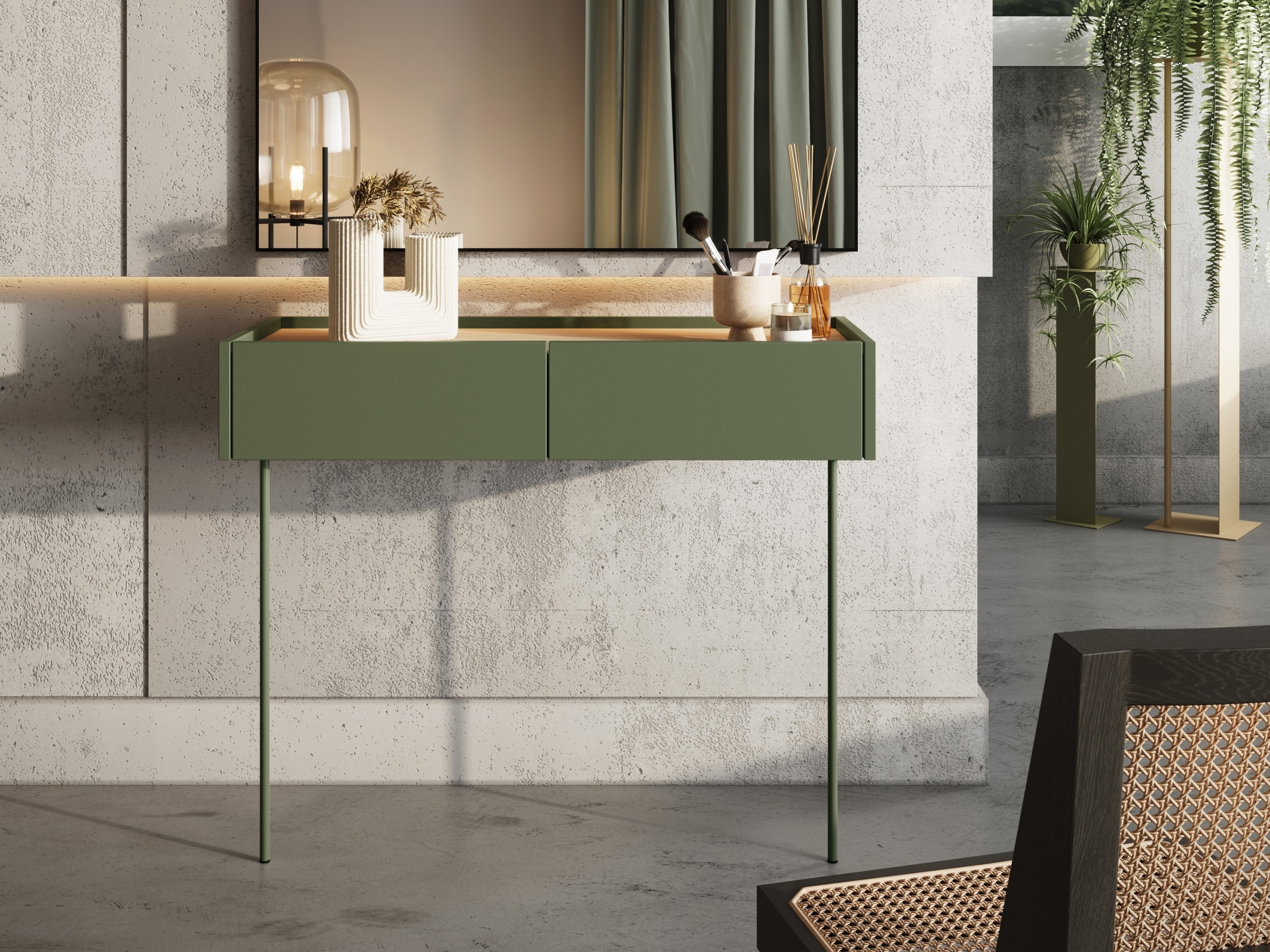 Konsolė Tivdala 110 (Ąžuolas + Matinė žalia)