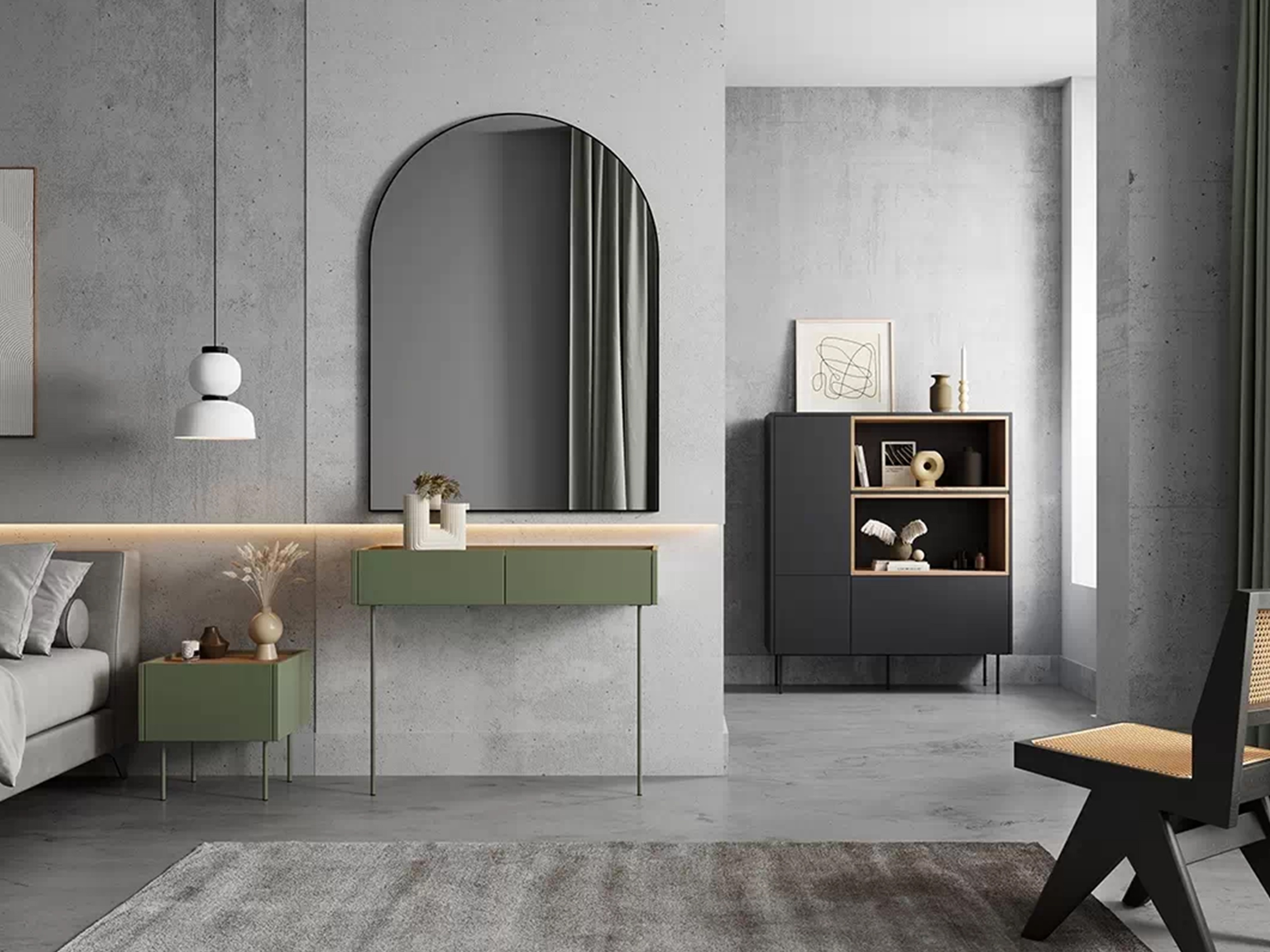 Konsolė Tivdala 110 (Ąžuolas + Matinė žalia)