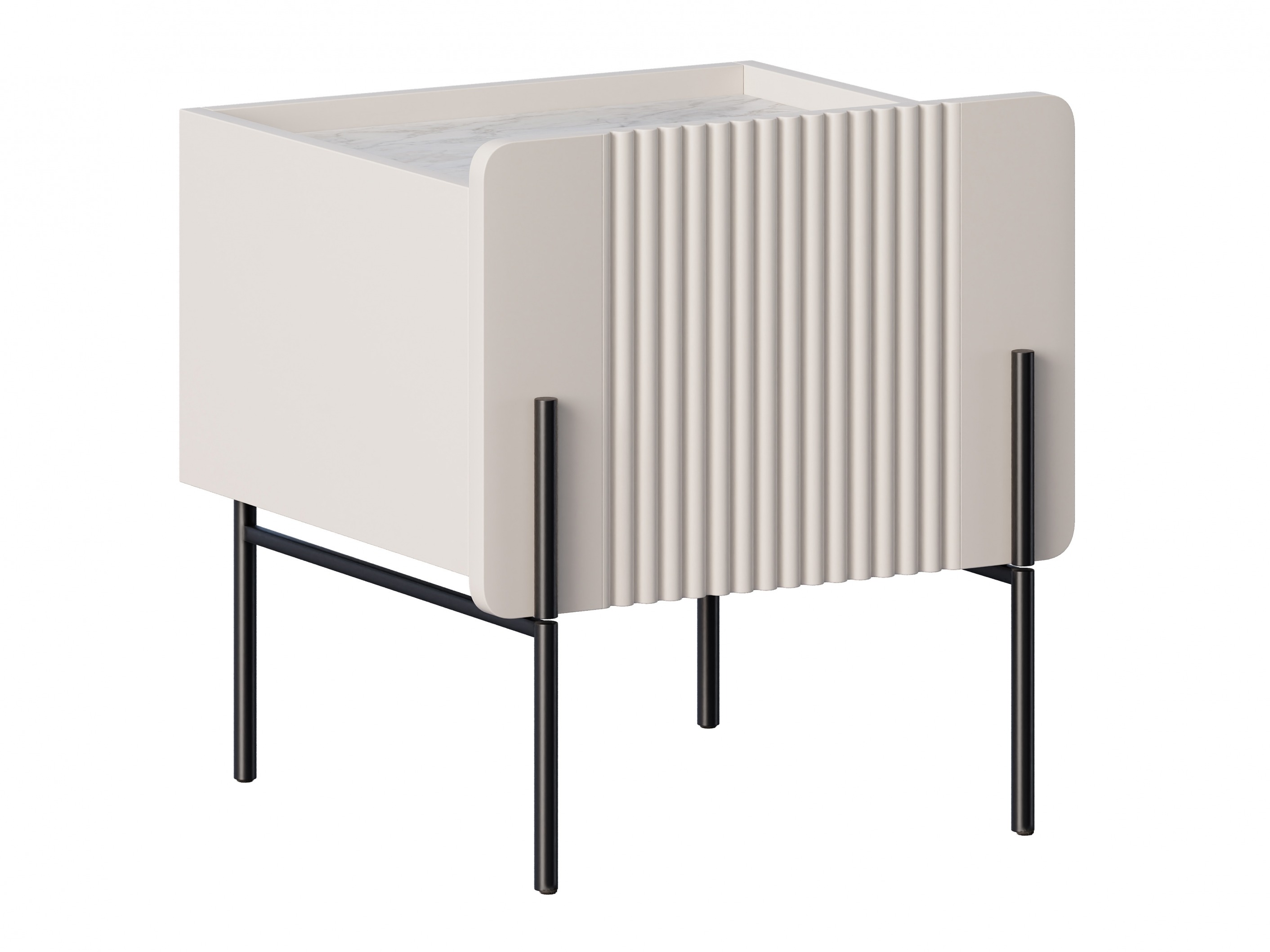 Naktinis staliukas Etrvero 104 (Kašmyras + Baltas marmuras)