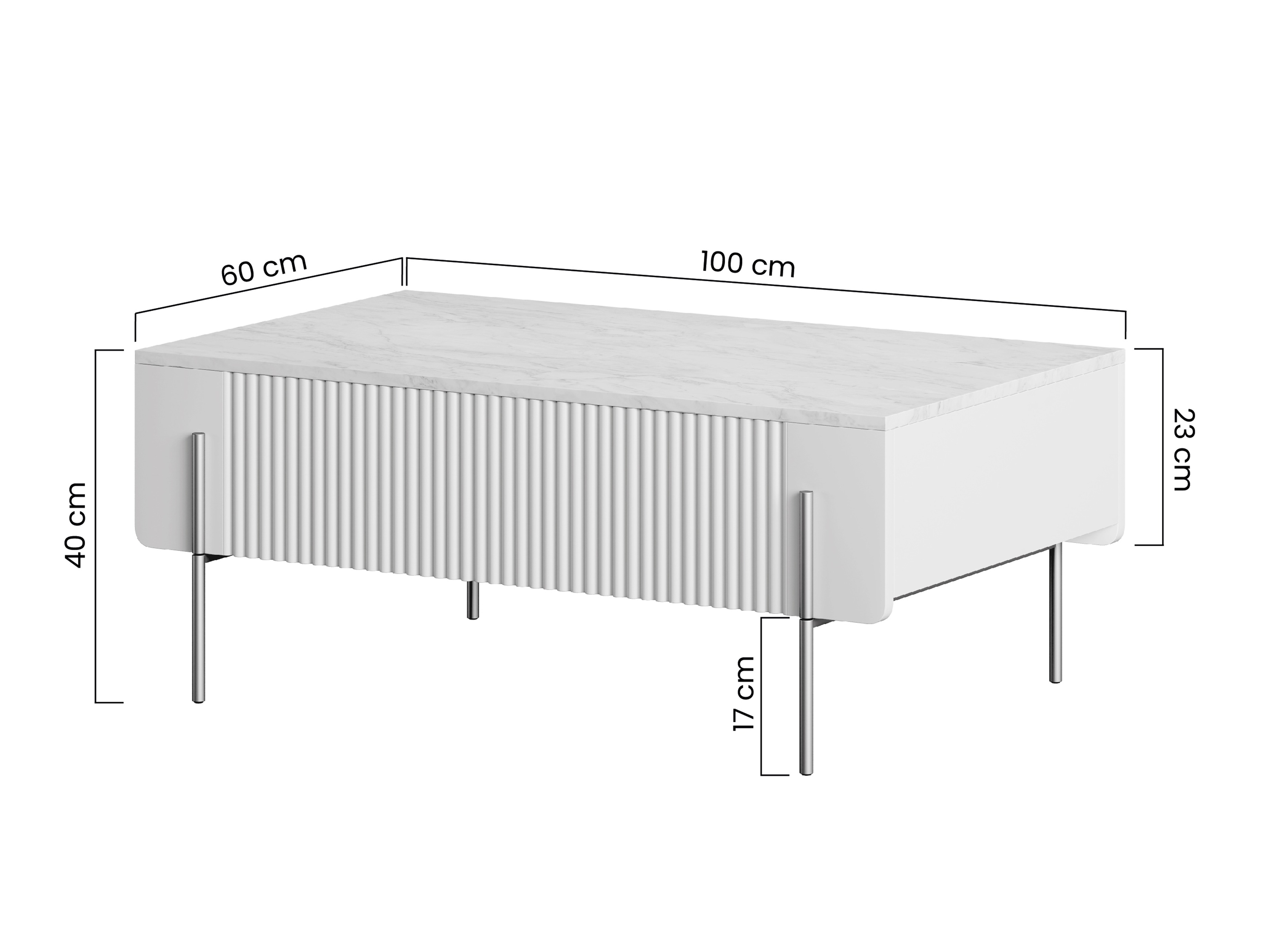 Žurnalinis staliukas Etrvero 106 (Juoda)