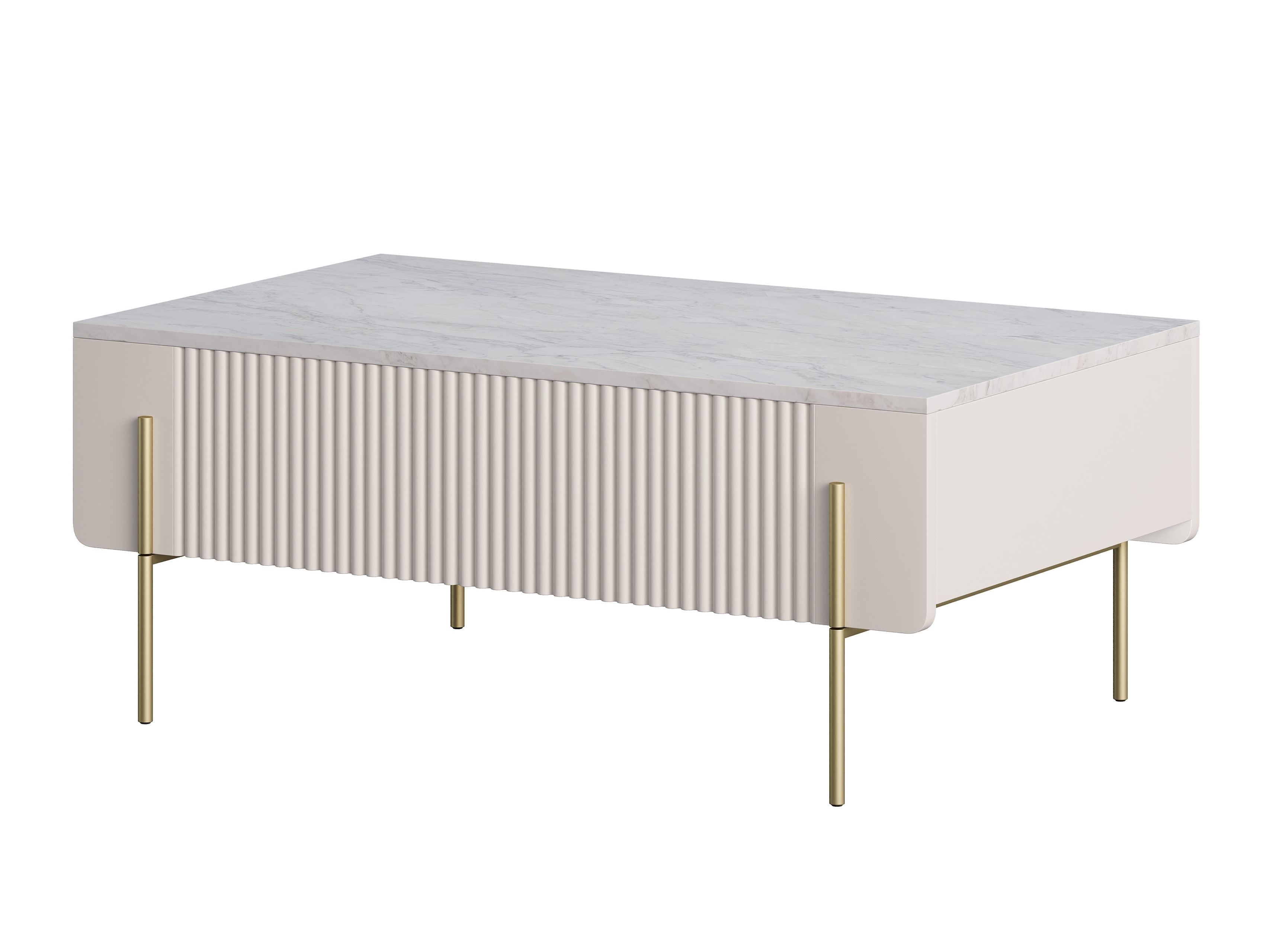 Žurnalinis staliukas Etrvero 106 (Kašmyras + Baltas marmuras)