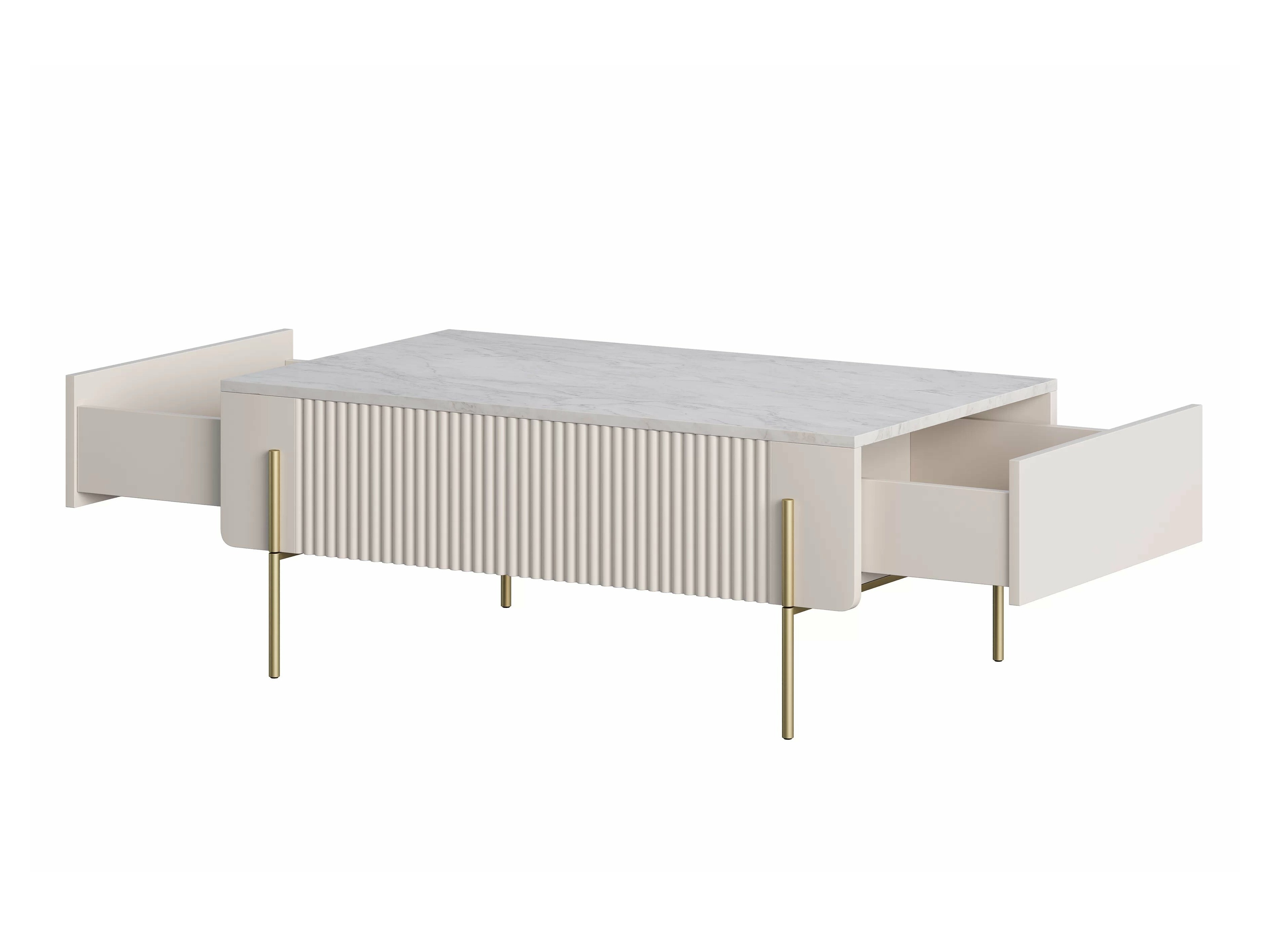 Žurnalinis staliukas Etrvero 106 (Kašmyras + Baltas marmuras)