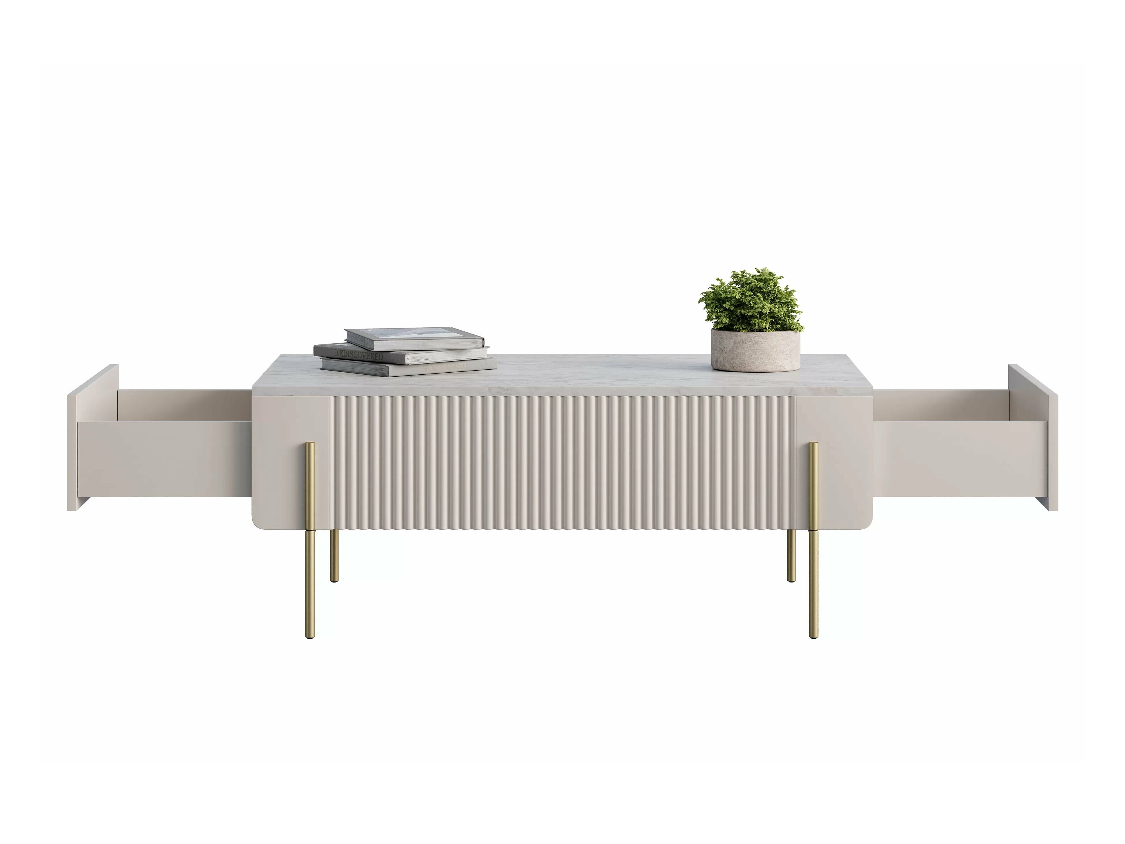 Žurnalinis staliukas Etrvero 106 (Kašmyras + Baltas marmuras)