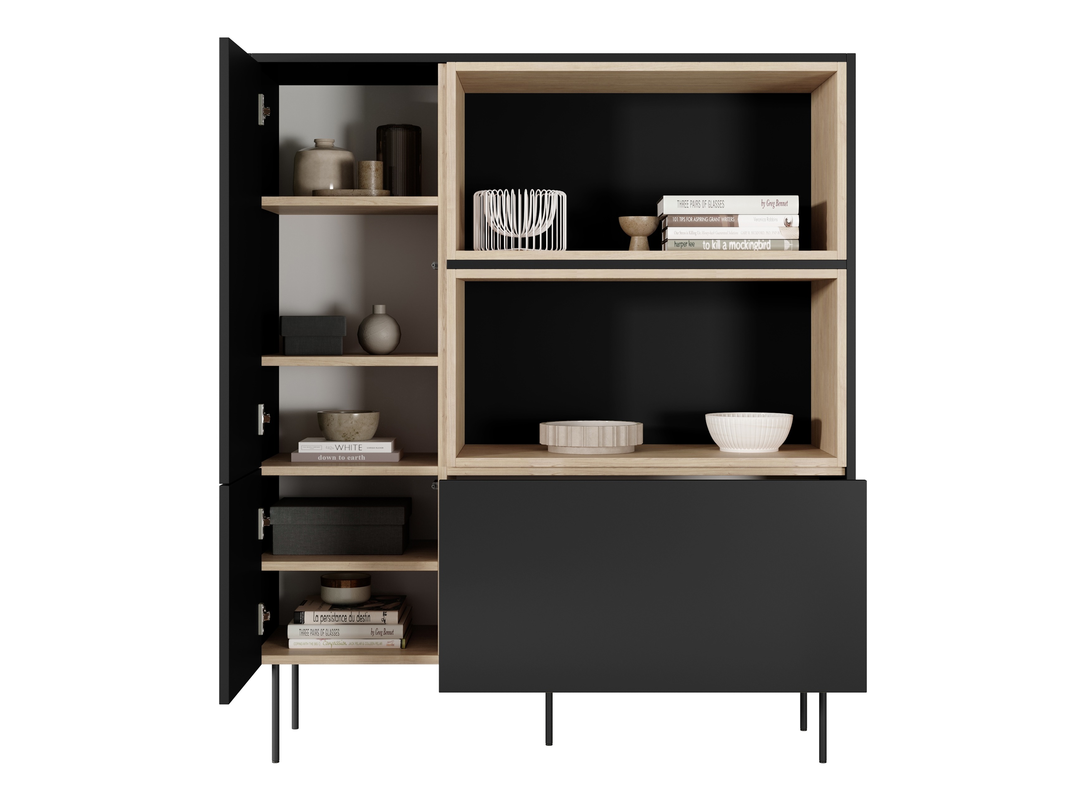 Lentyna Tivdala 112 (Ąžuolas + Matinė juoda)