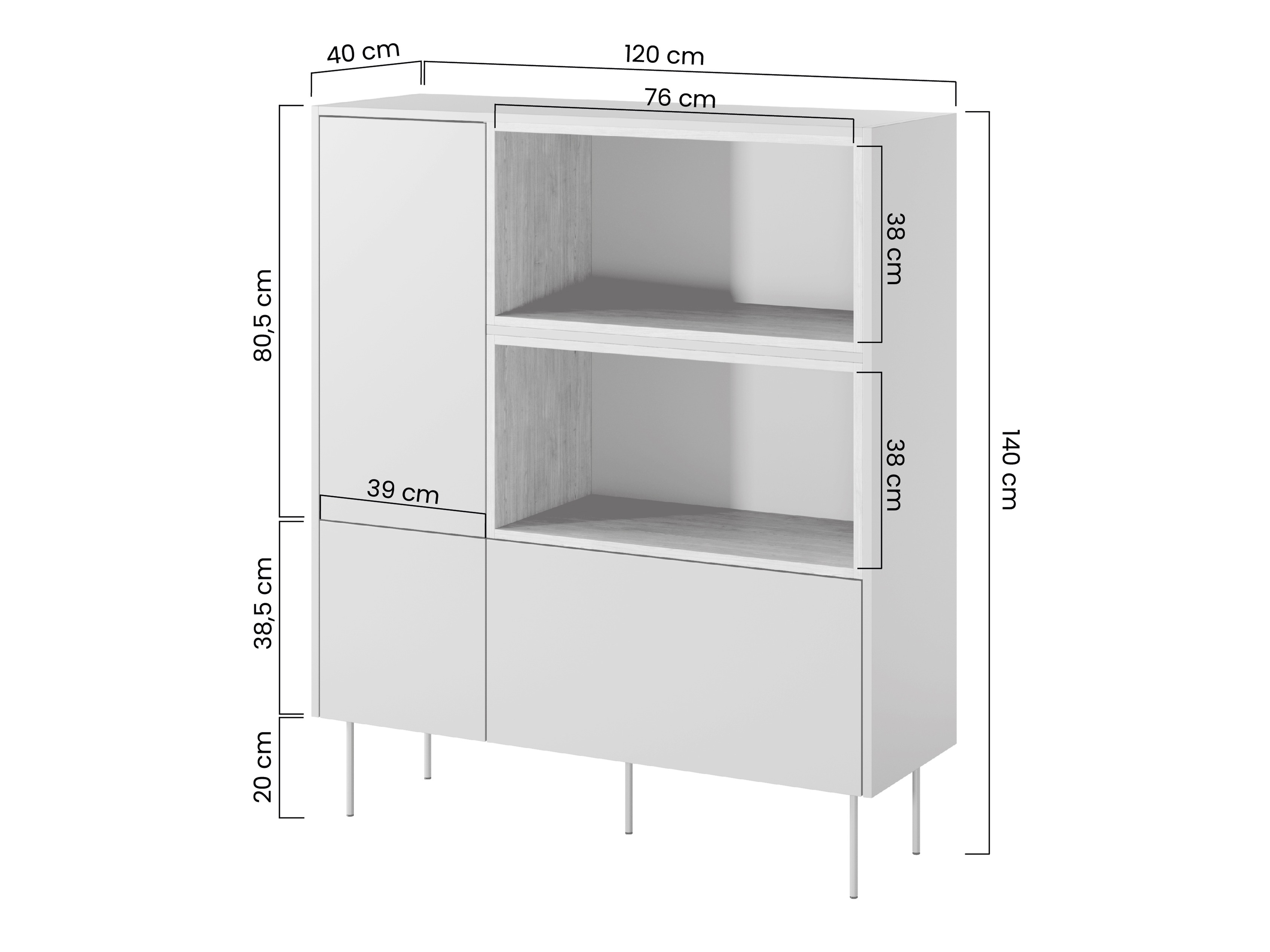 Lentyna Tivdala 112 (Ąžuolas + Matinė juoda)