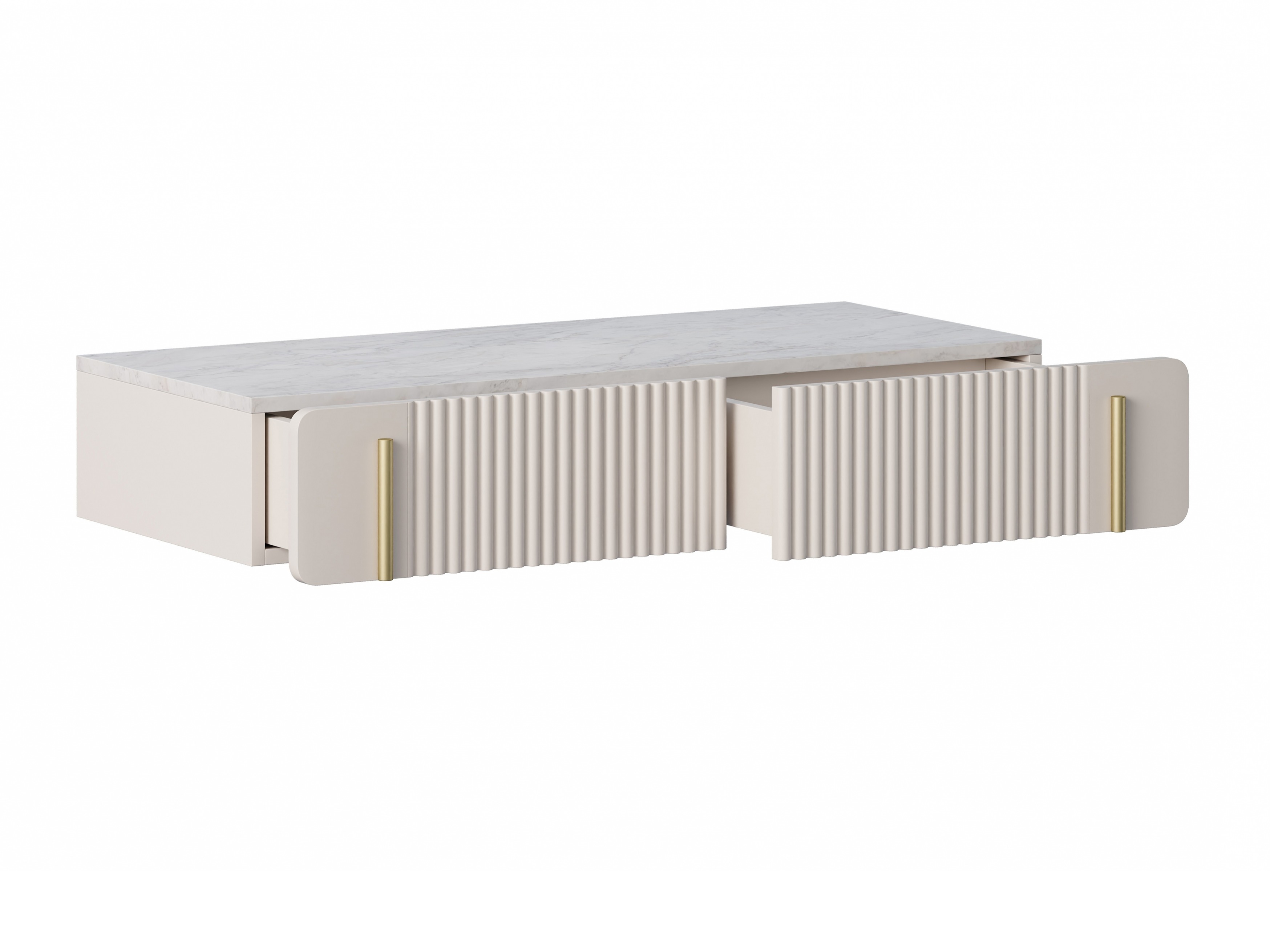 Makiažo staliukas Etrvero 109 (Kašmyras + Baltas marmuras)