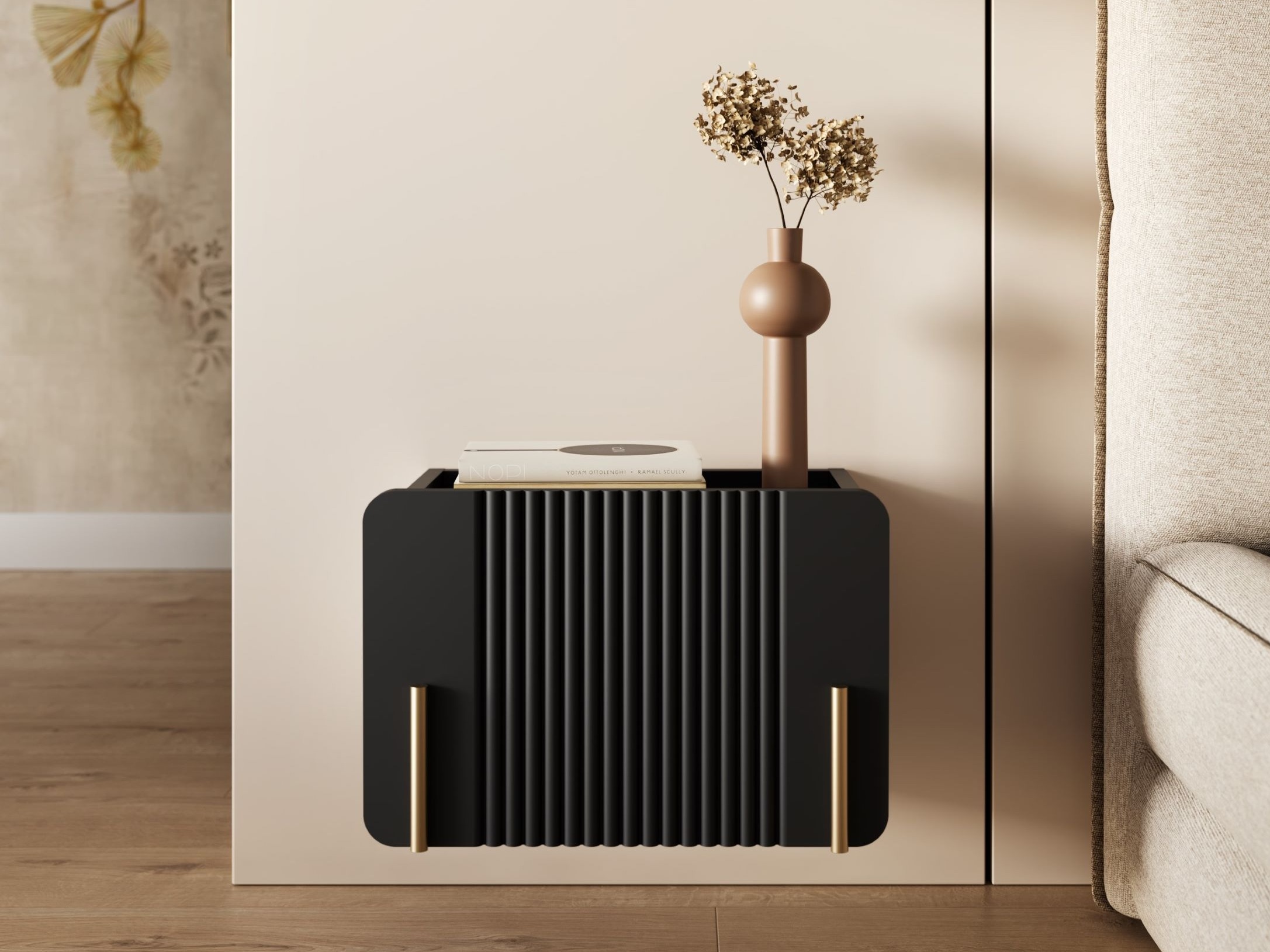 Naktinis staliukas Etrvero 108 (Juoda)