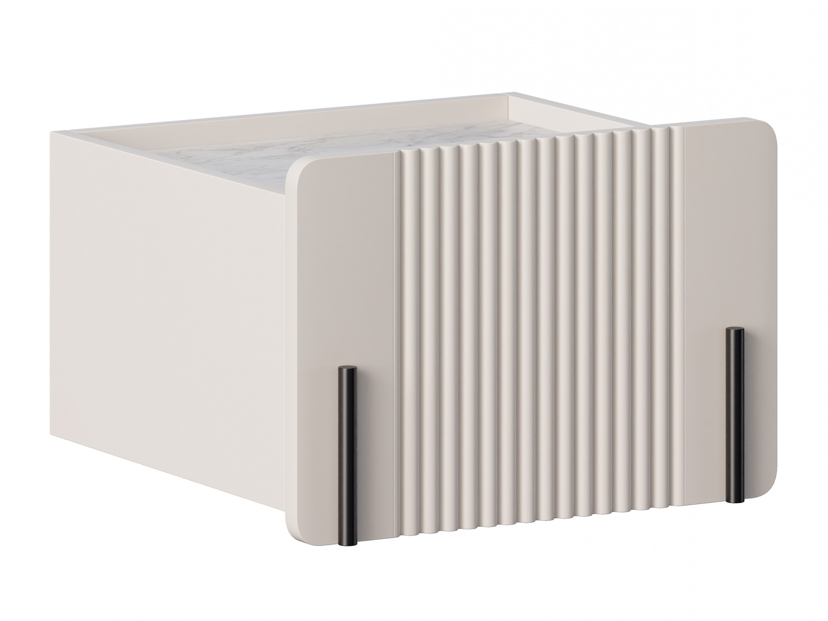 Naktinis staliukas Etrvero 108 (Kašmyras + Baltas marmuras)