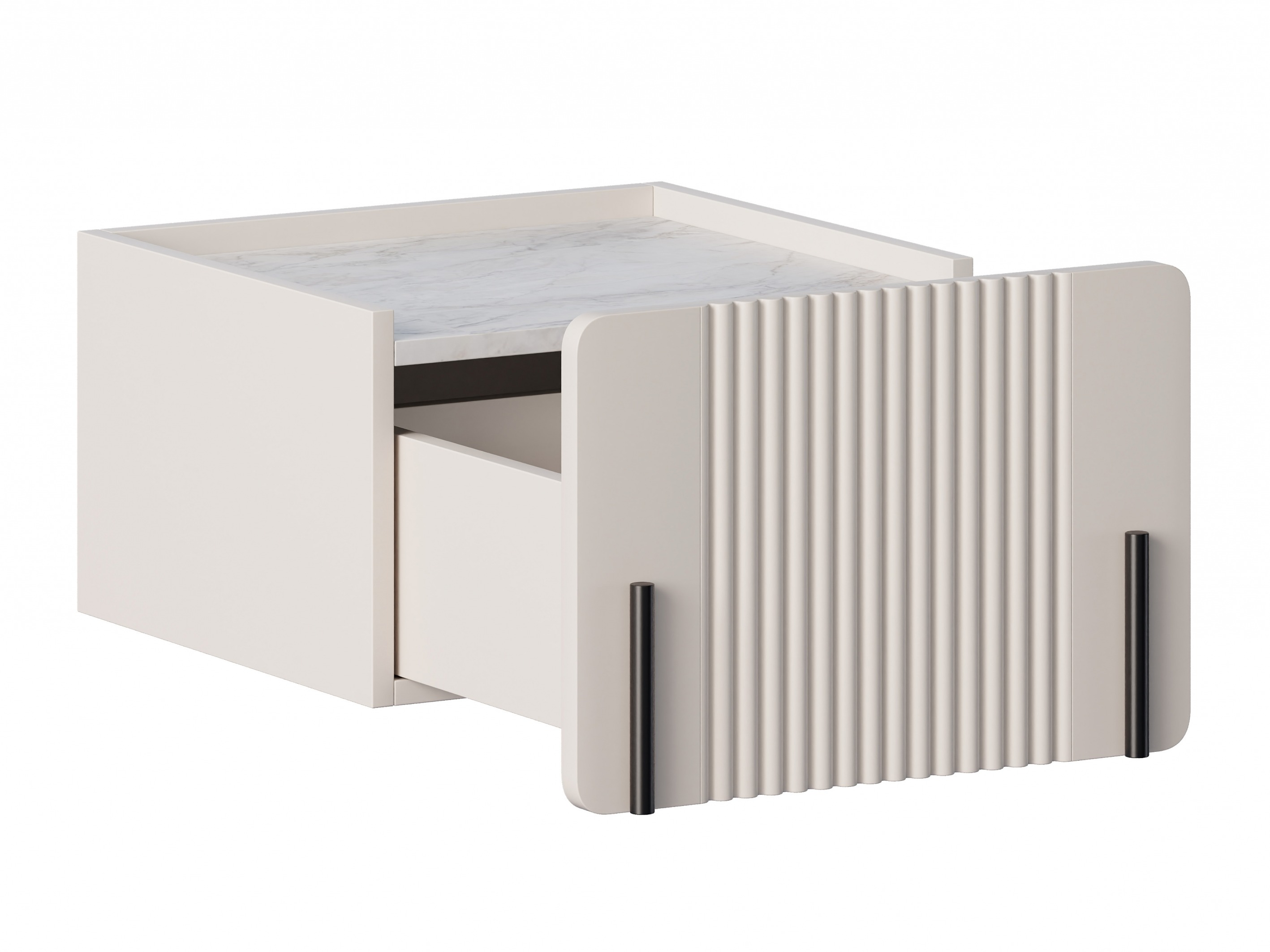 Naktinis staliukas Etrvero 108 (Kašmyras + Baltas marmuras)