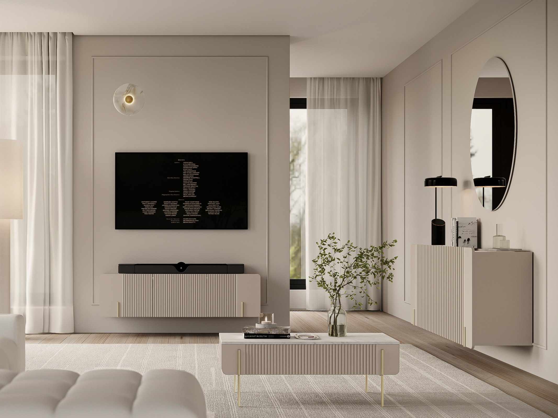 TV staliukas Etrvero 112 (Kašmyras + Baltas marmuras)