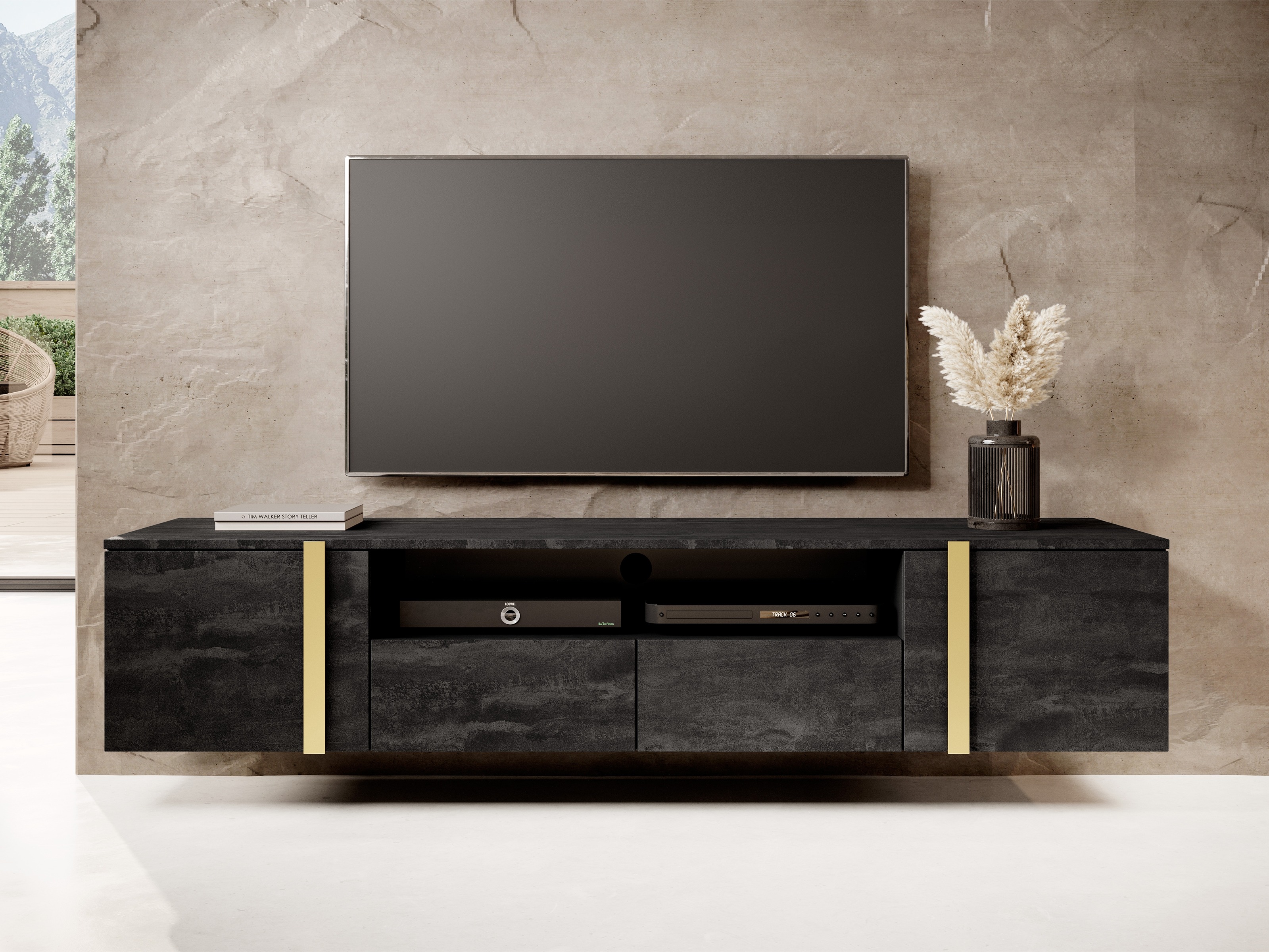 TV staliukas Lortesu 103 (Juoda)