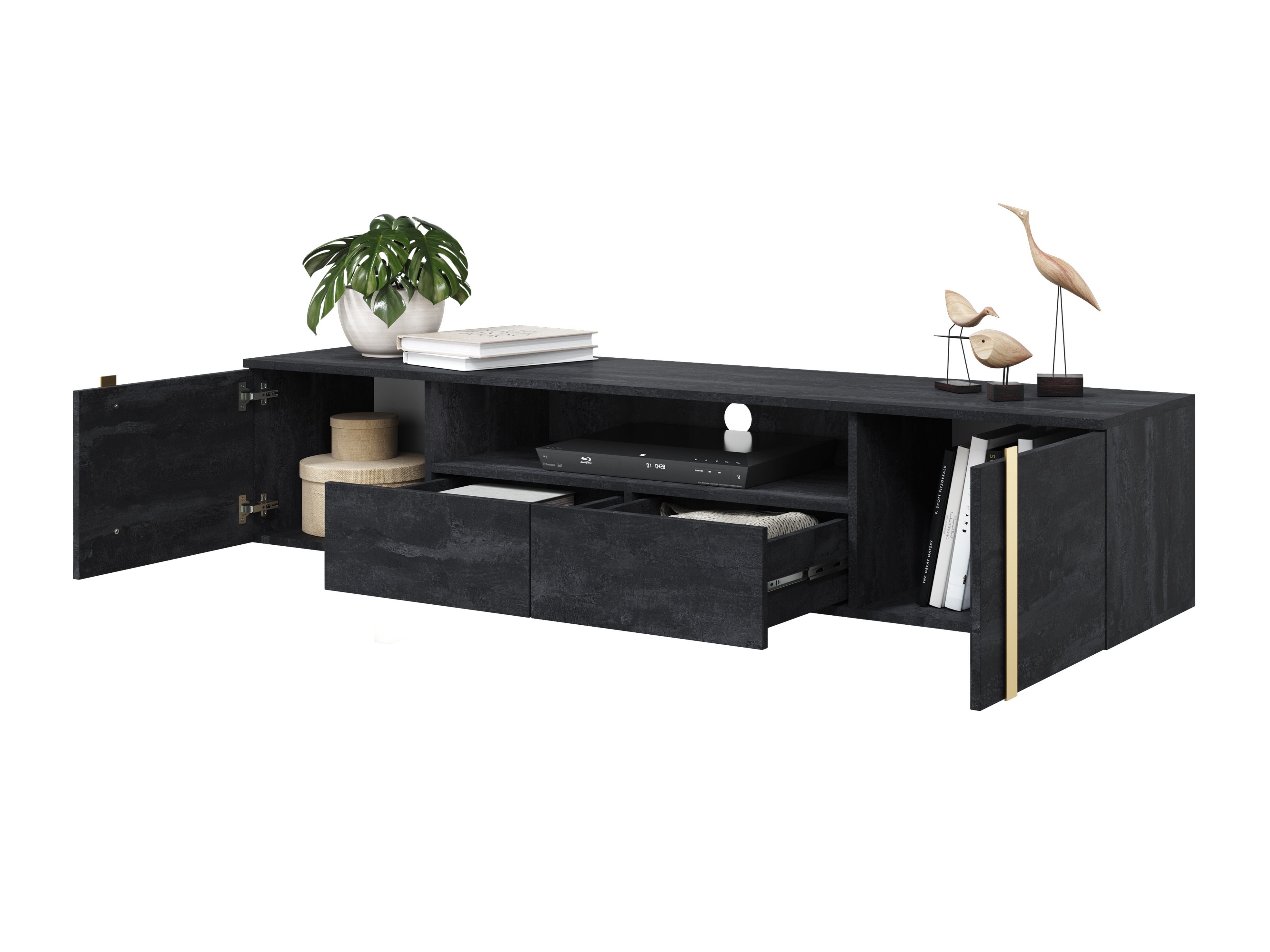 TV staliukas Lortesu 103 (Juoda)