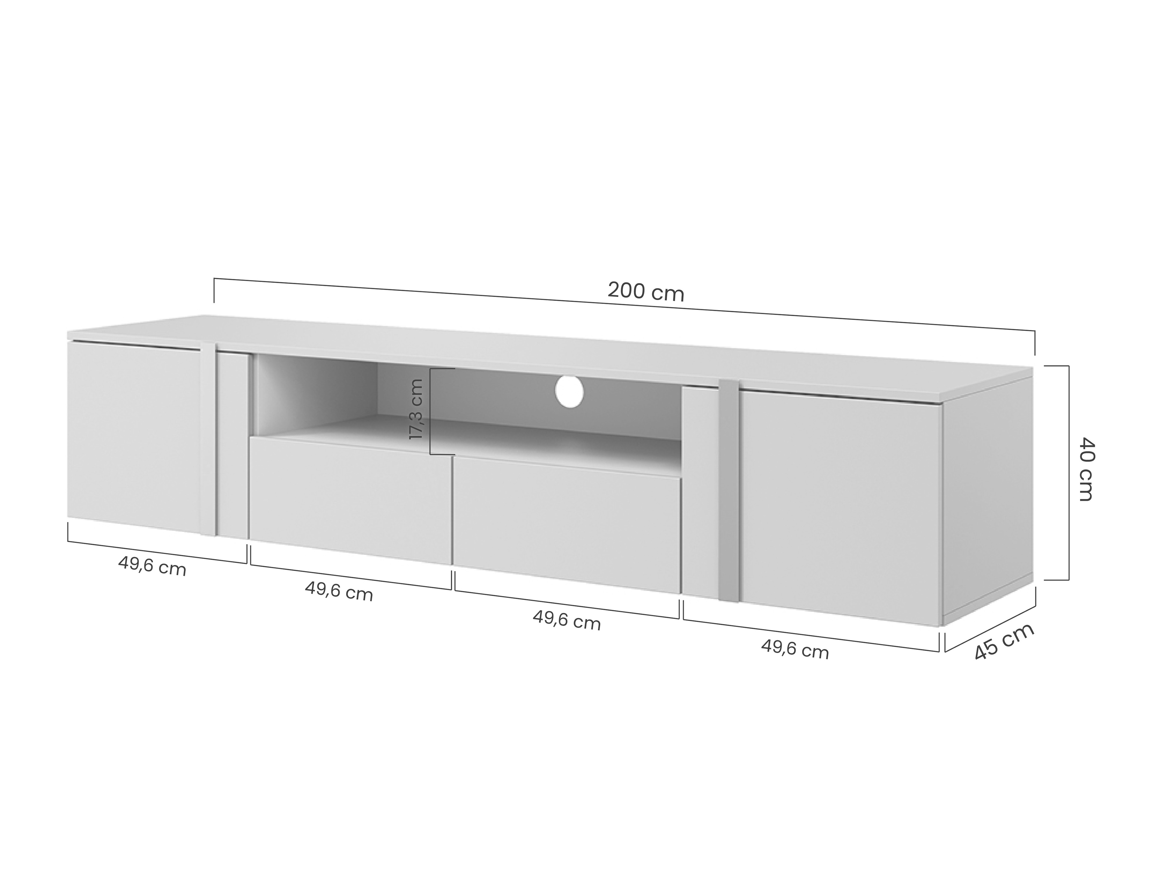 TV staliukas Lortesu 103 (Juoda)
