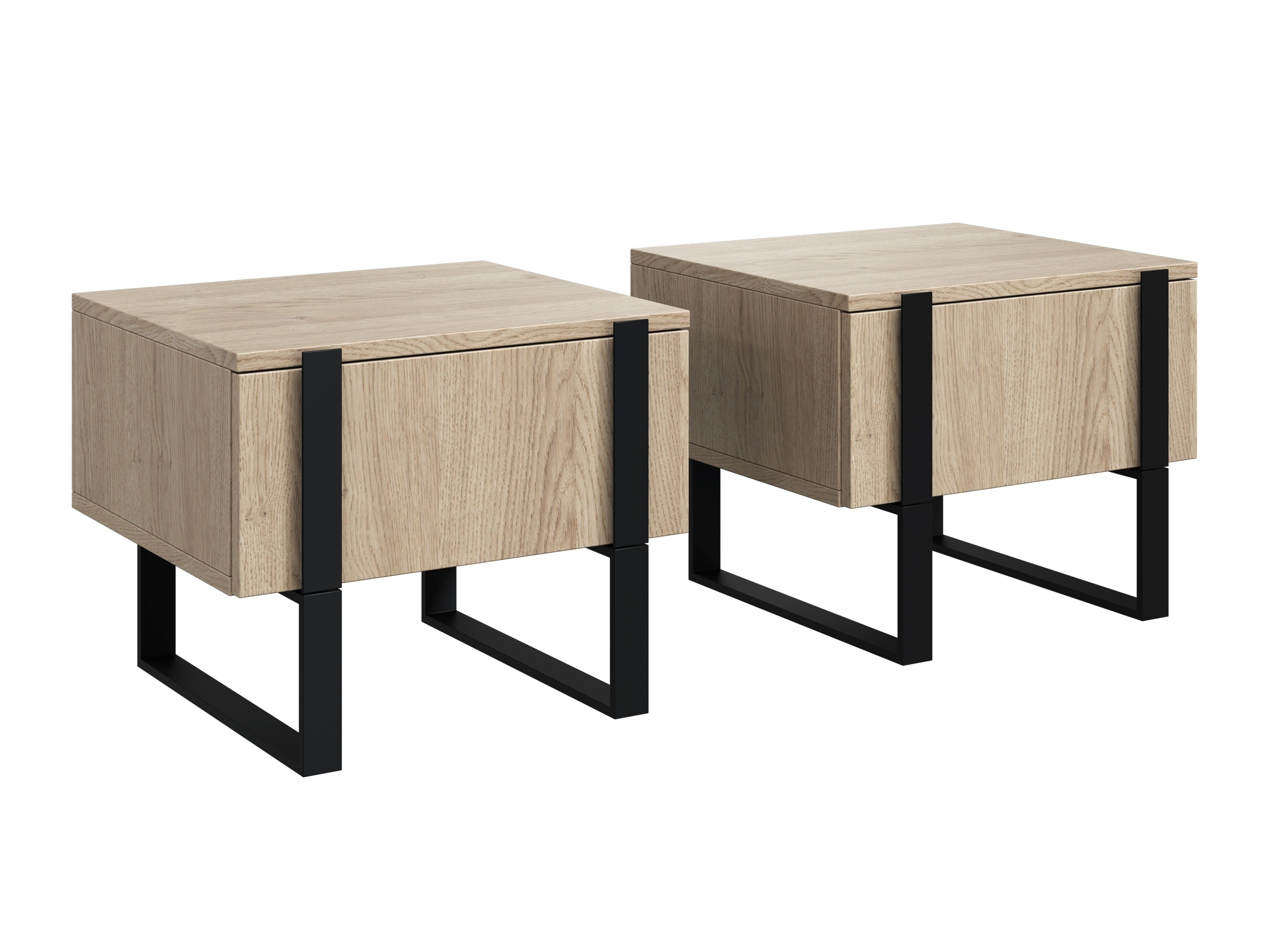 Naktinių staliukų komplektas Lortesu 108 (Ąžuolas)