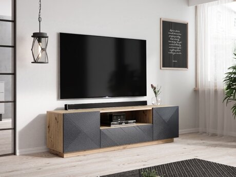 TV staliukas Dortivi 100 (Artisan ąžuolas + Matinė pilka)