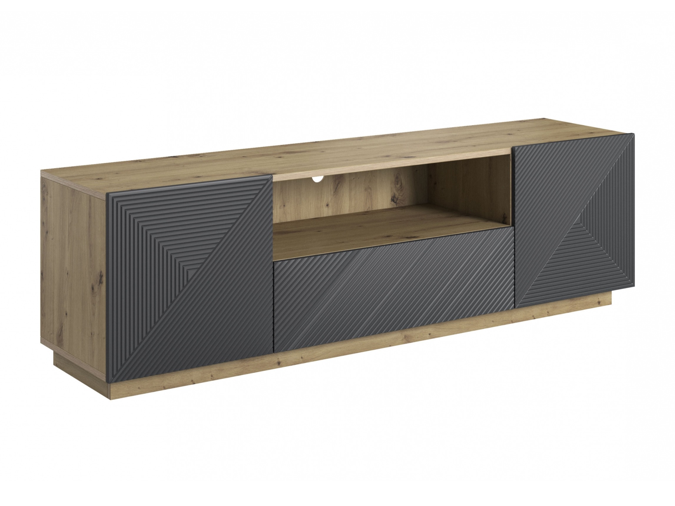 TV staliukas Dortivi 100 (Artisan ąžuolas + Matinė pilka)