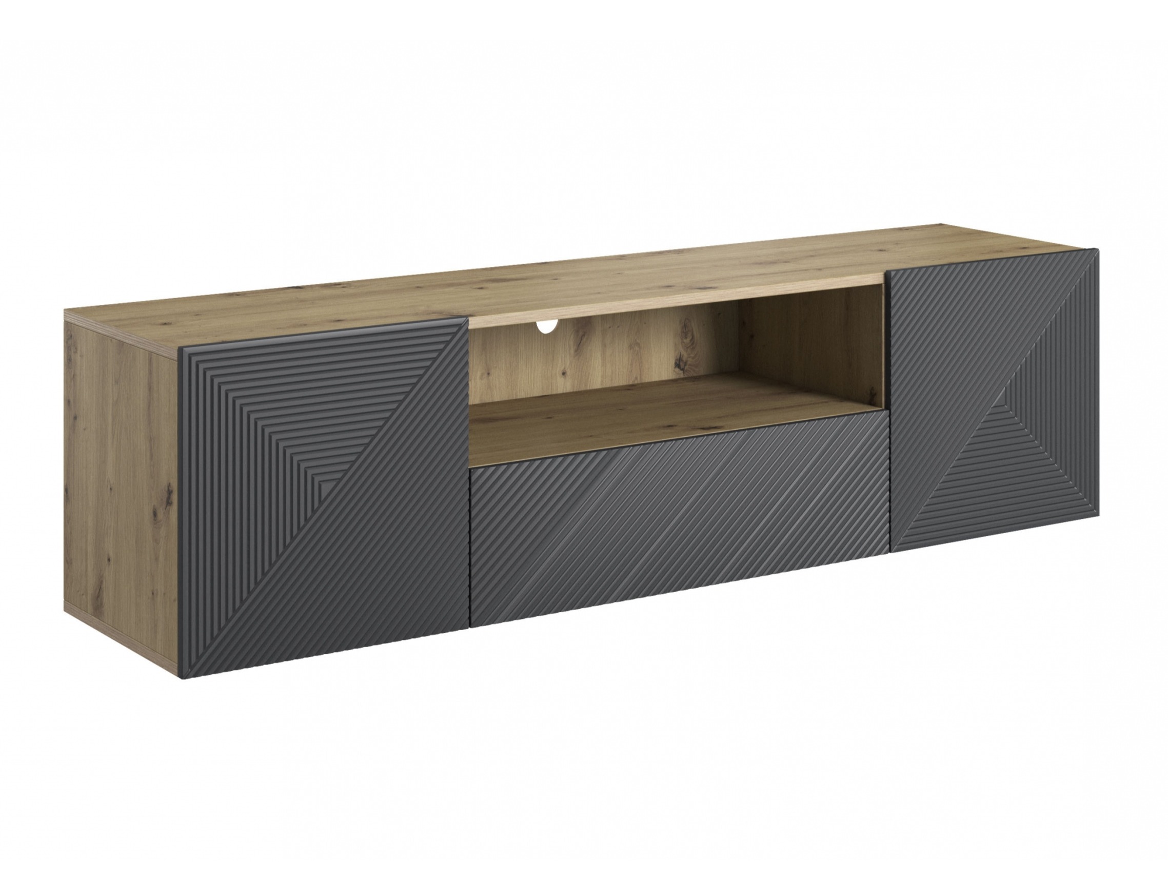 TV staliukas Dortivi 101 (Artisan ąžuolas + Matinė pilka)