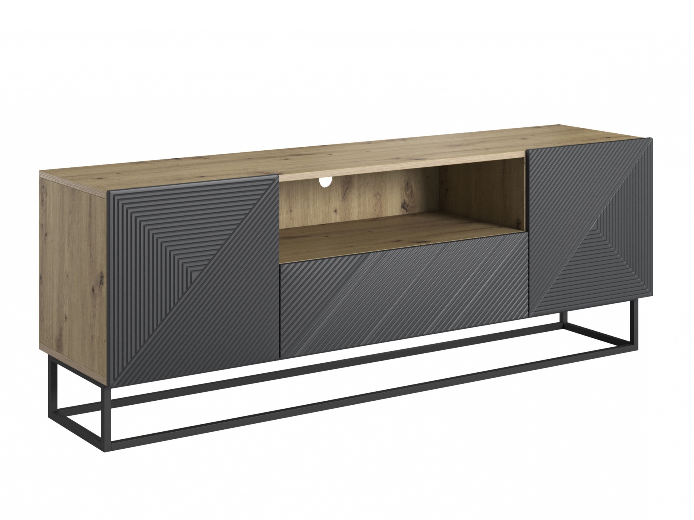 TV staliukas Dortivi 102 (Artisan ąžuolas + Matinė pilka)
