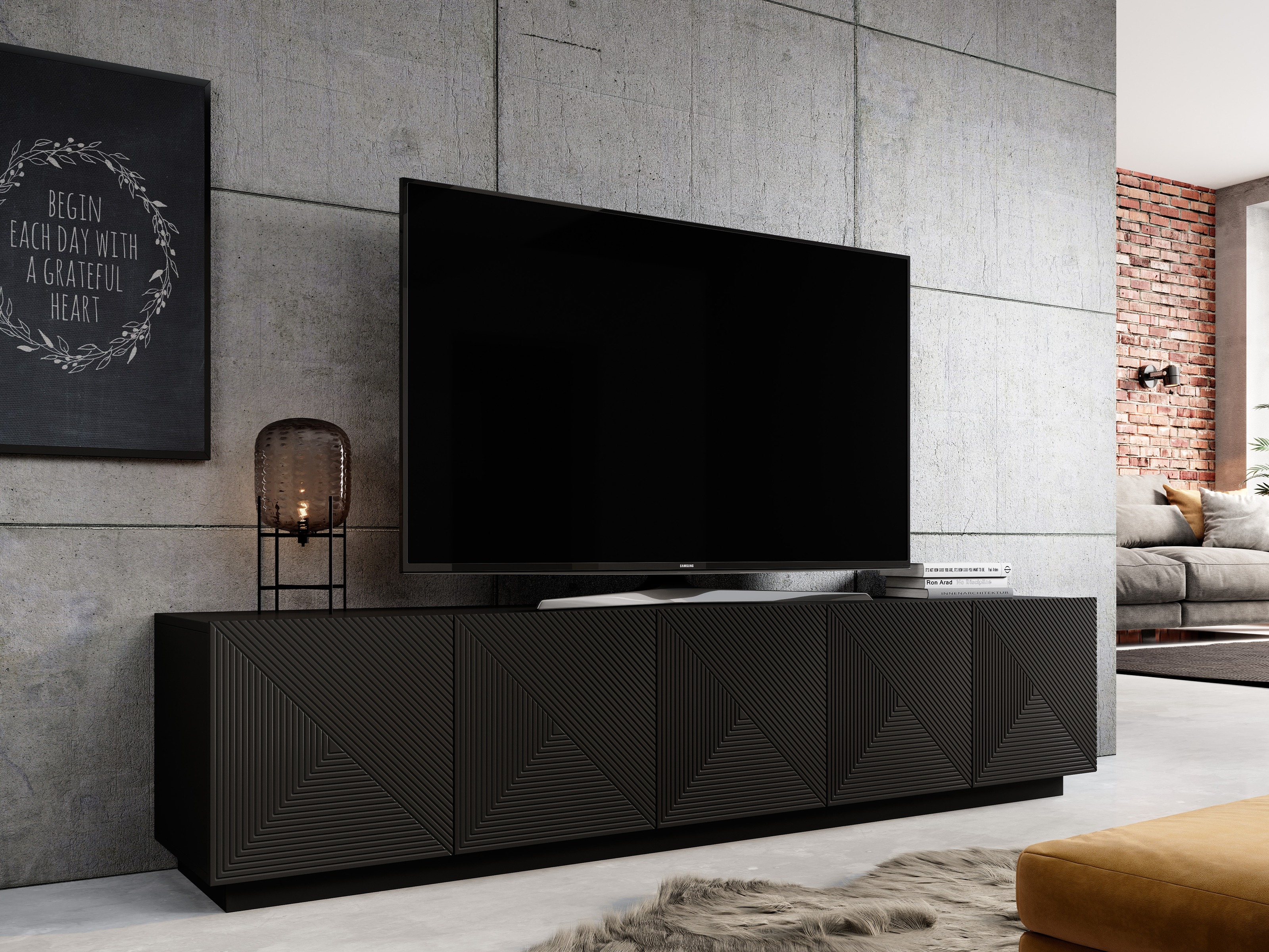 TV staliukas Dortivi 103 (Matinė juoda)