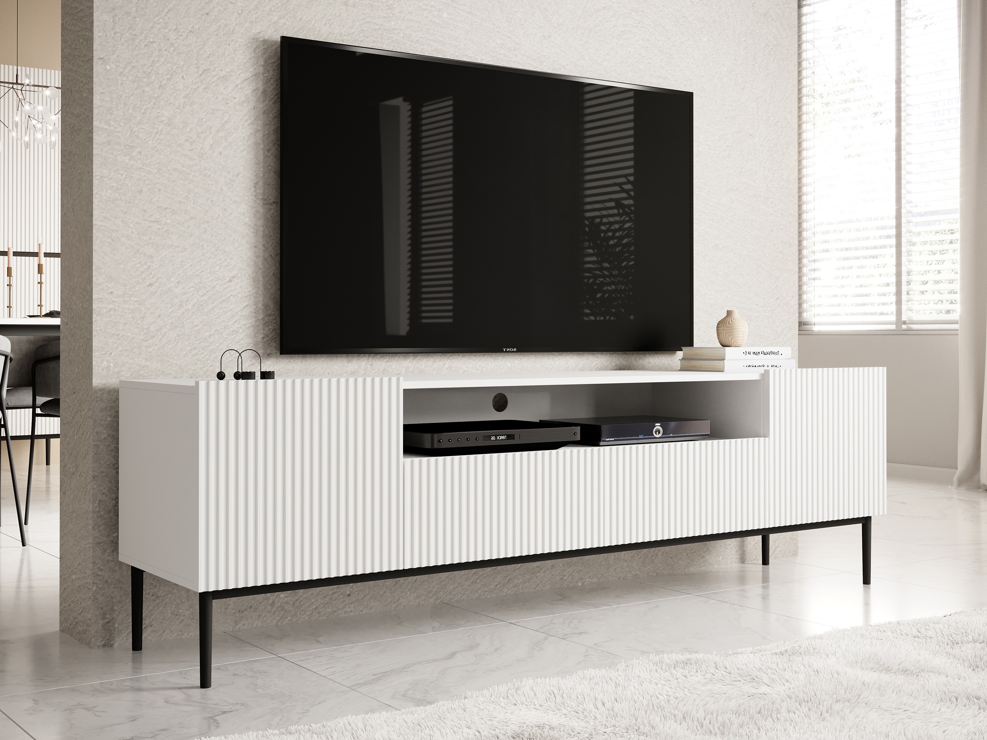 TV staliukas Melfelu 105 (Balta)