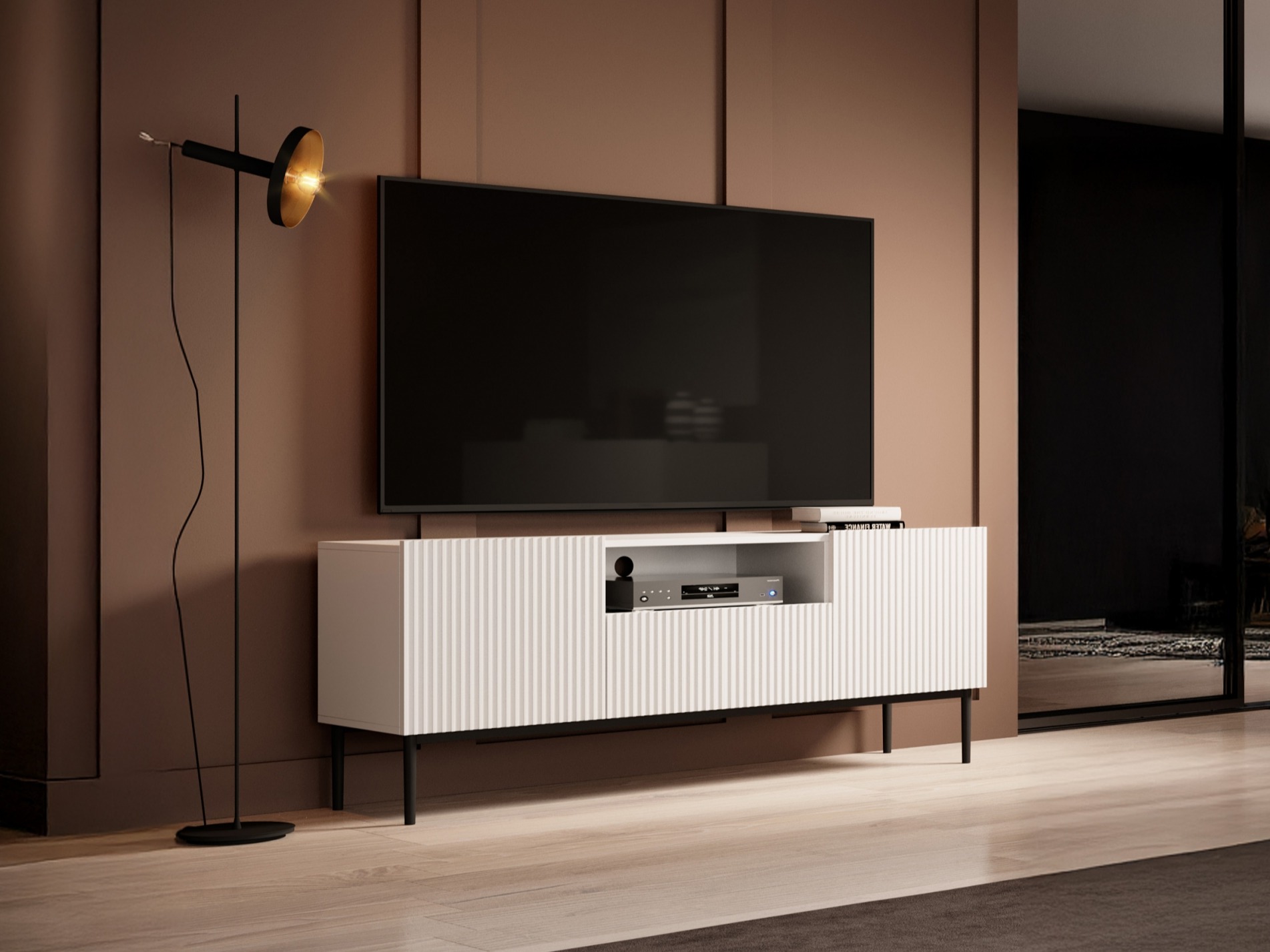 TV staliukas Melfelu 106 (Balta)