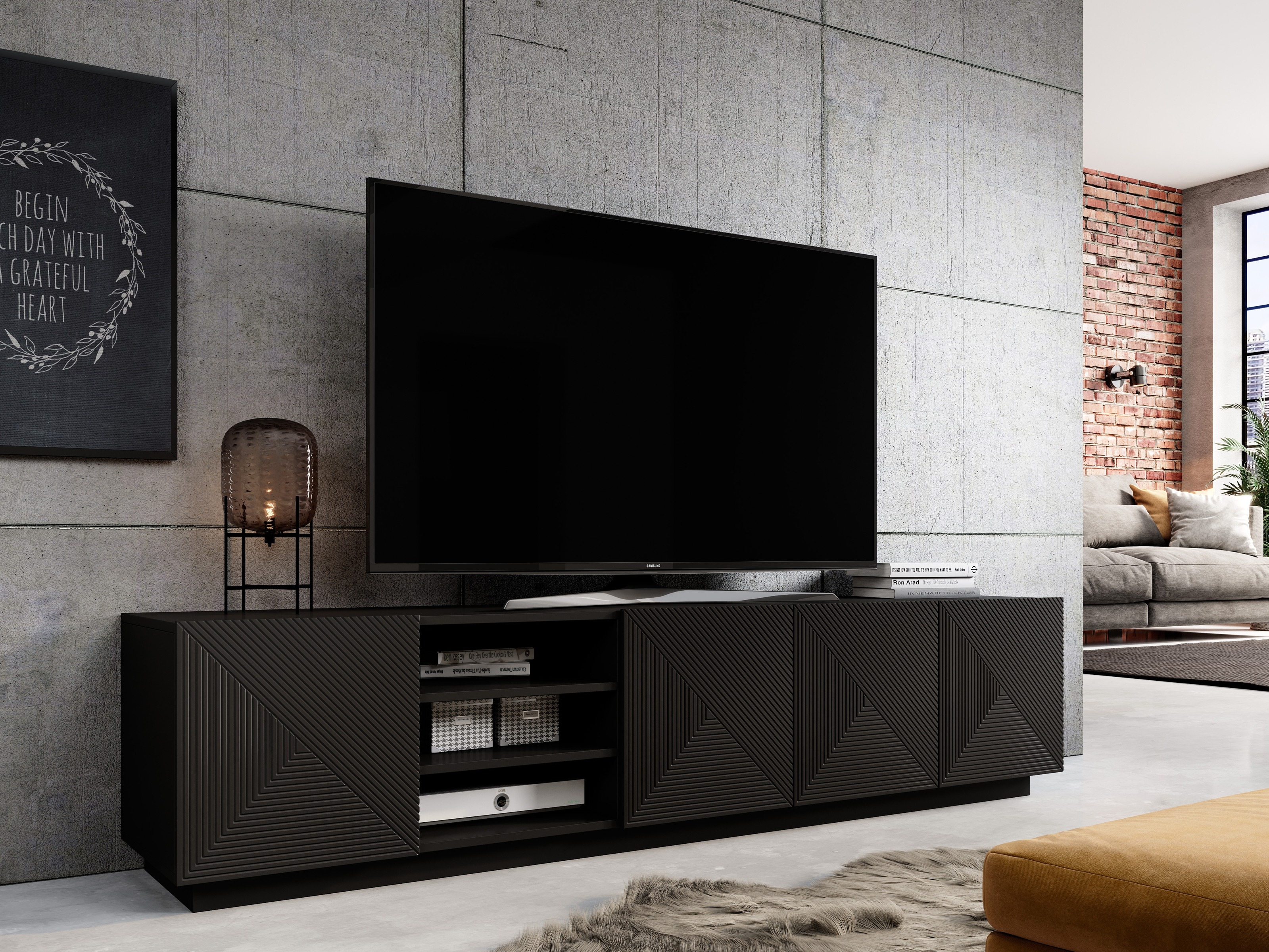 TV staliukas Dortivi 104 (Matinė juoda)