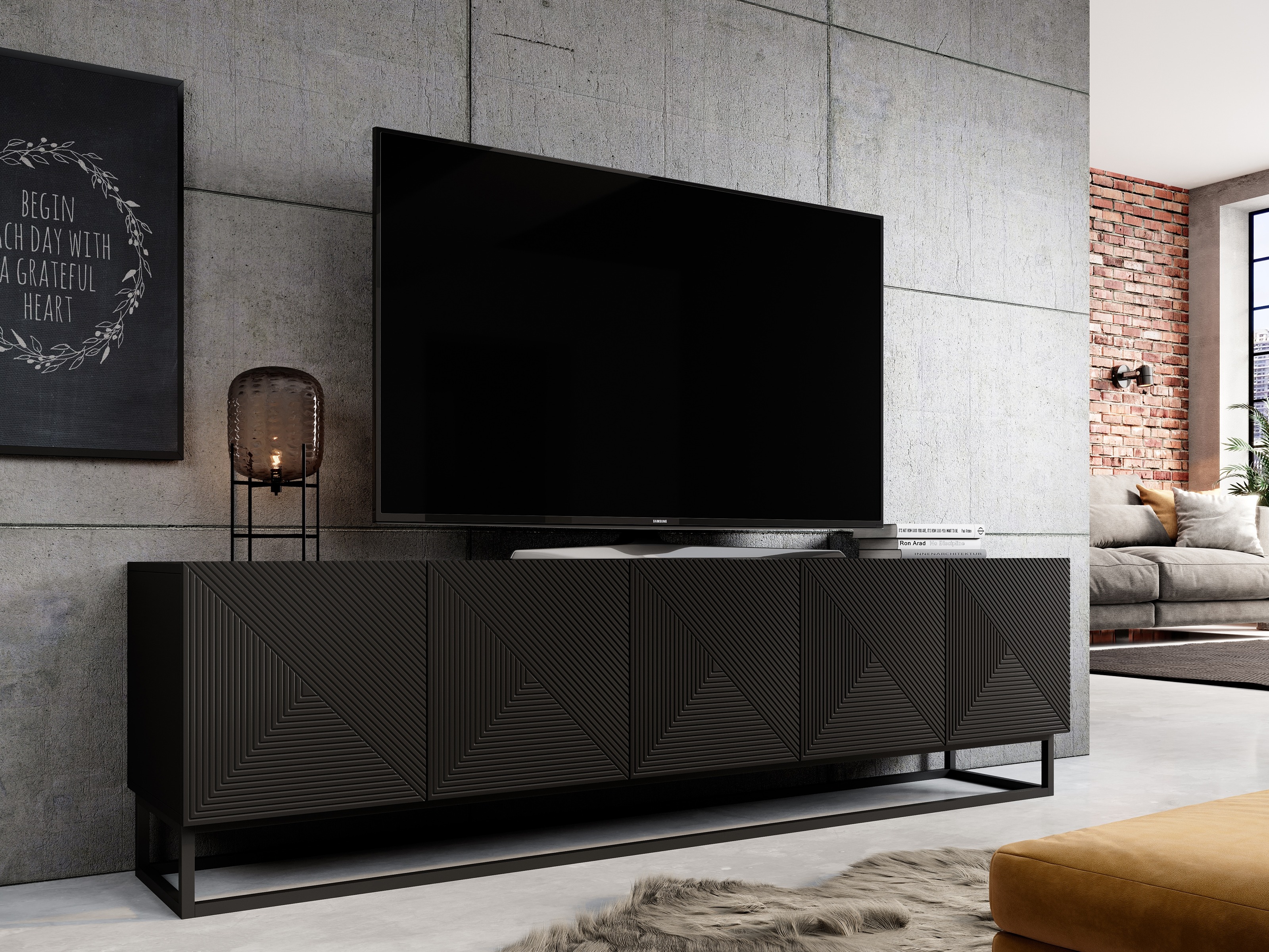 TV staliukas Dortivi 105 (Matinė juoda)