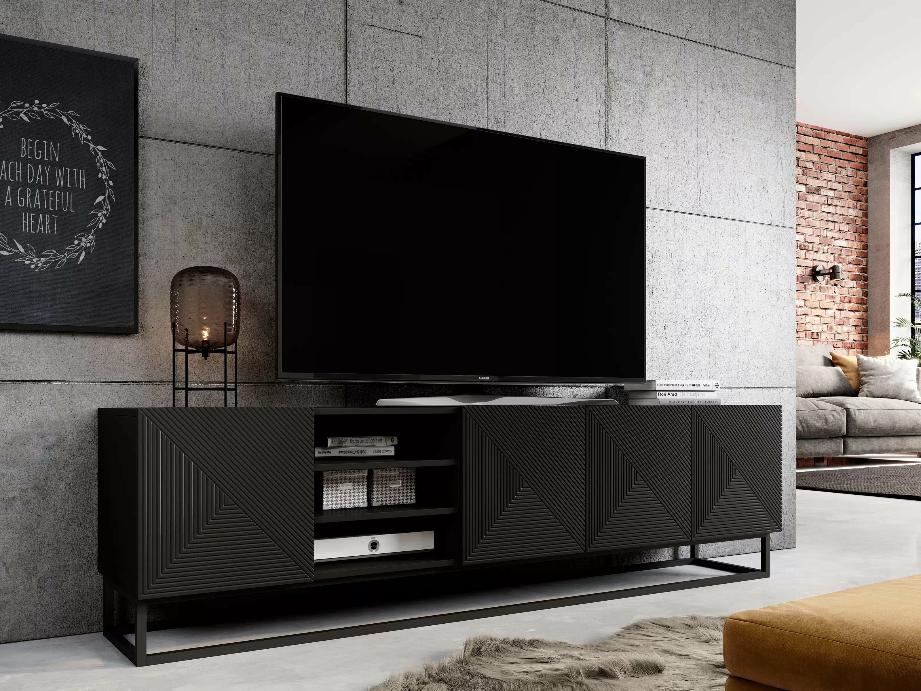 TV staliukas Dortivi 106 (Matinė juoda)