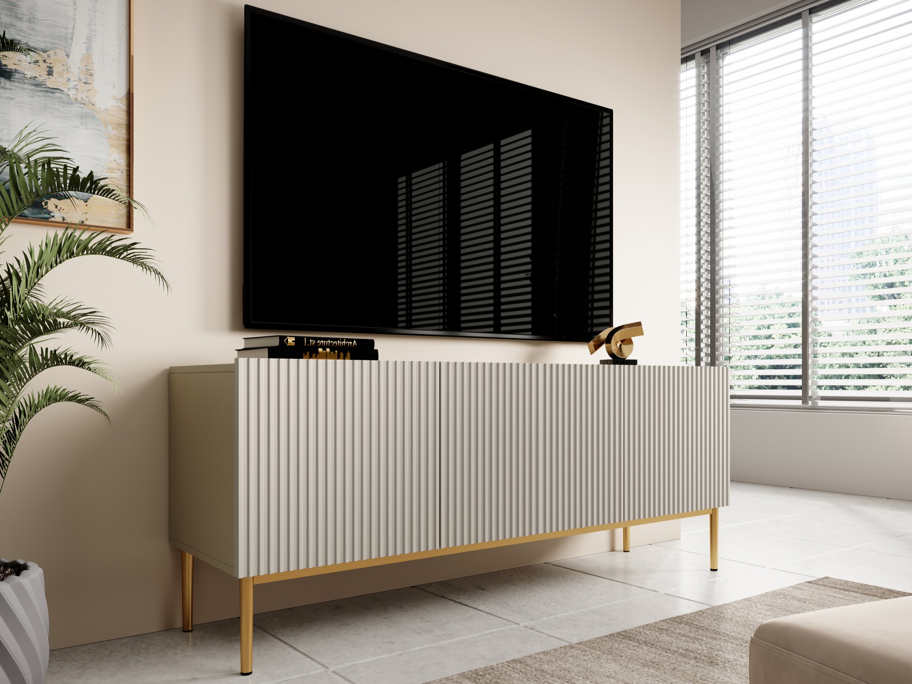 TV staliukas Melfelu 107 (Auksinė)